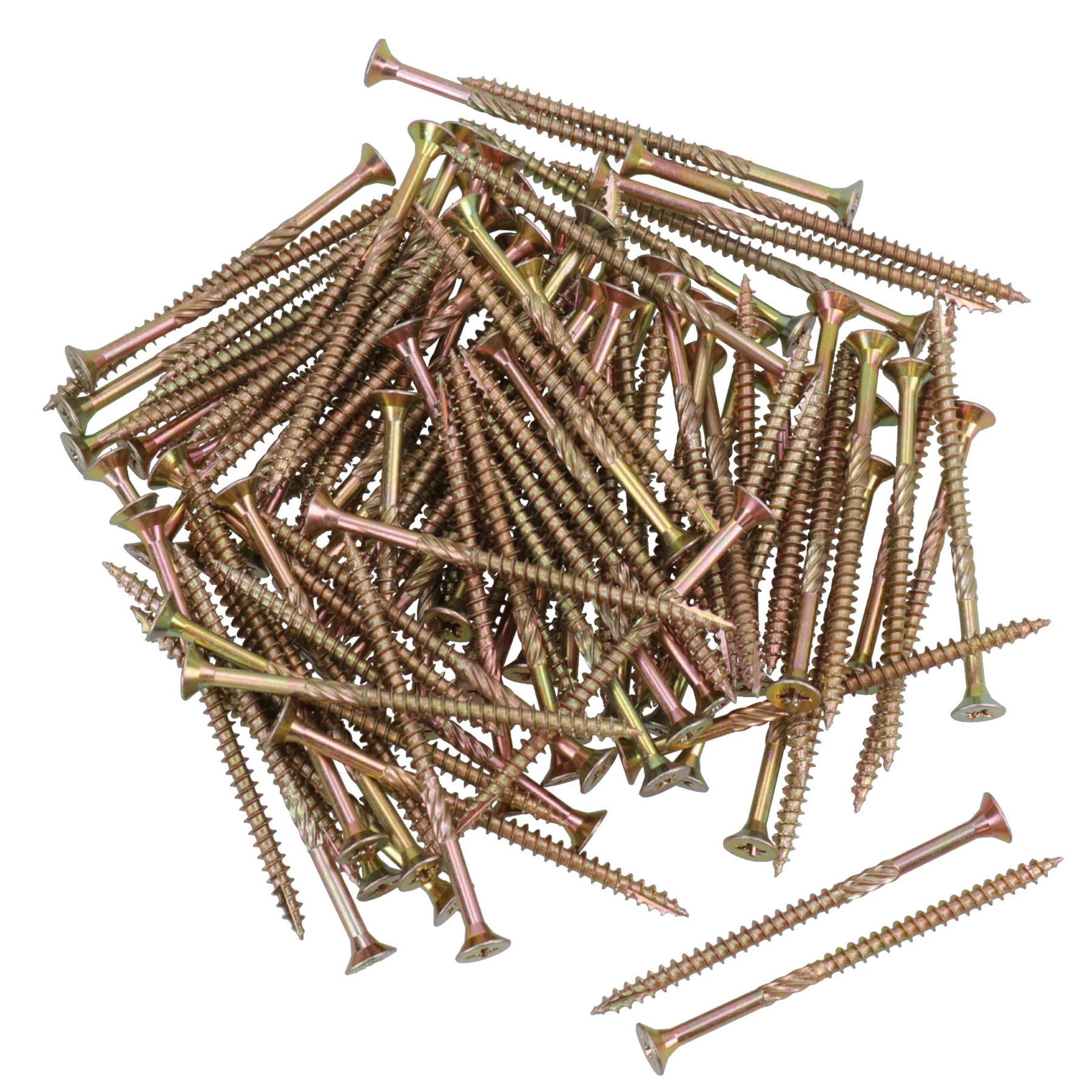 Countersunk Wood Screws 5.0 x 80mm Serrated Edge Prevent Splitting PZ2