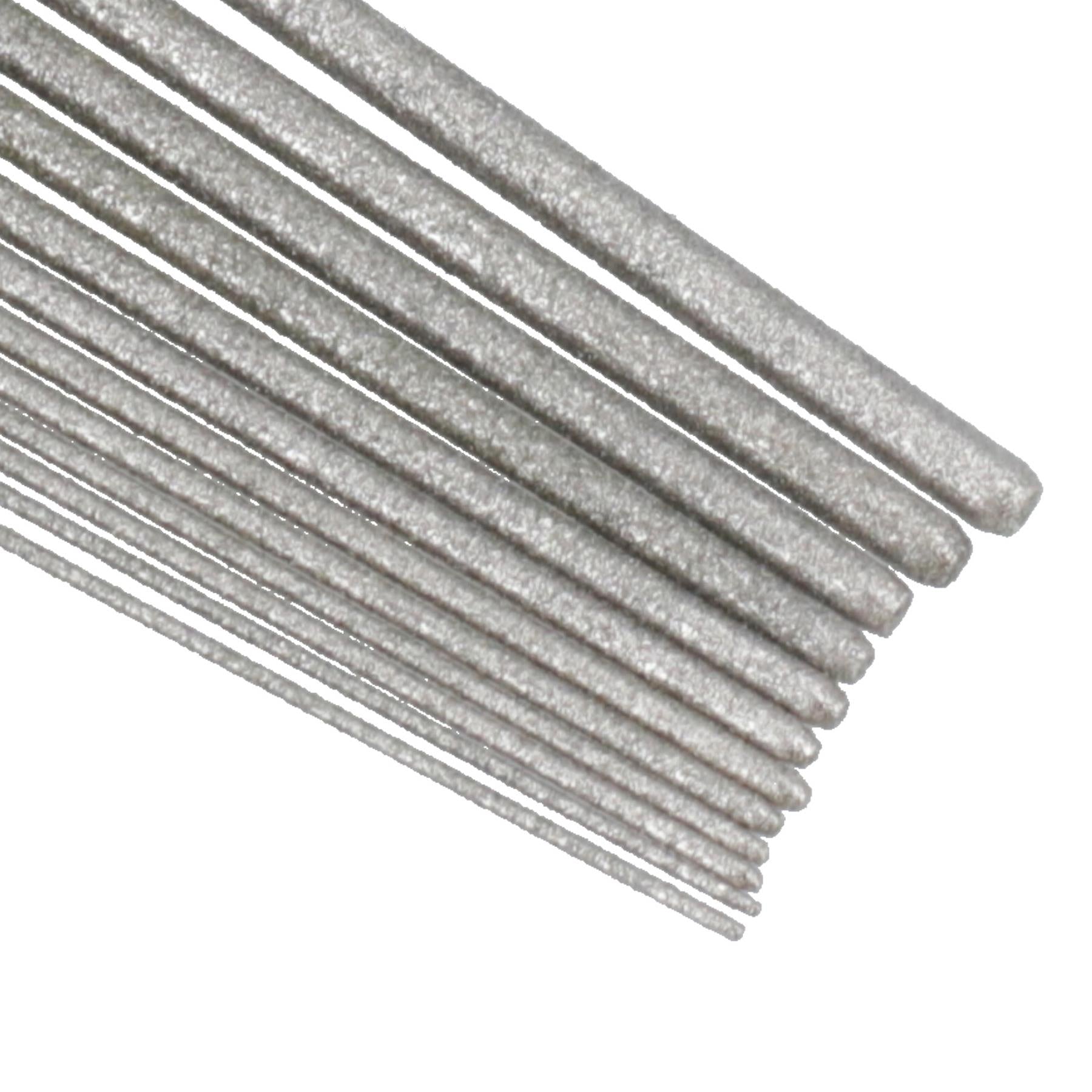 Mini limes à aiguilles rondes flexibles avec revêtement diamanté, poignées souples, 12 pièces dans un étui