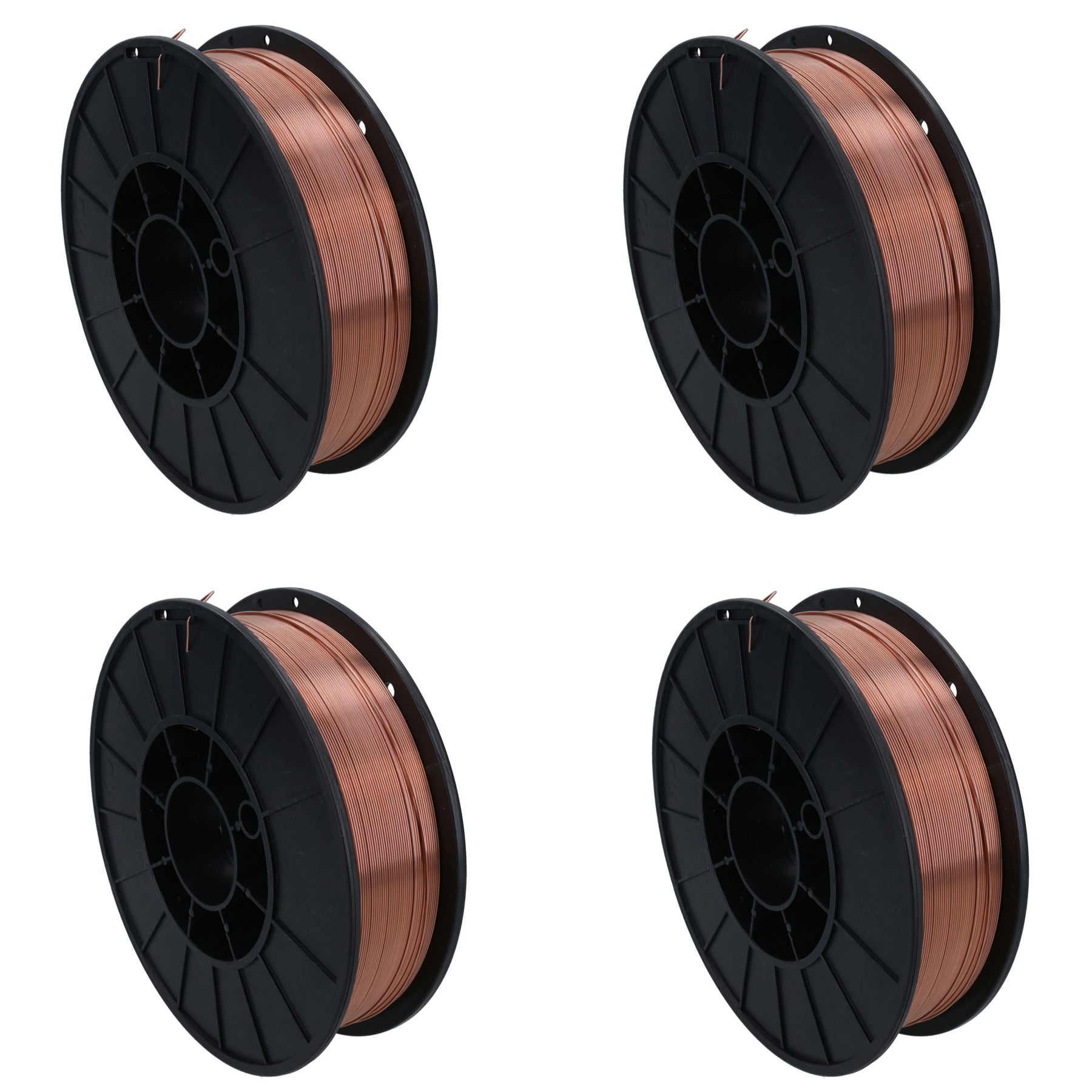 Bobine de fil de soudage Mig en acier doux de 0,6 mm, bobine de 5 kg avec revêtement en cuivre