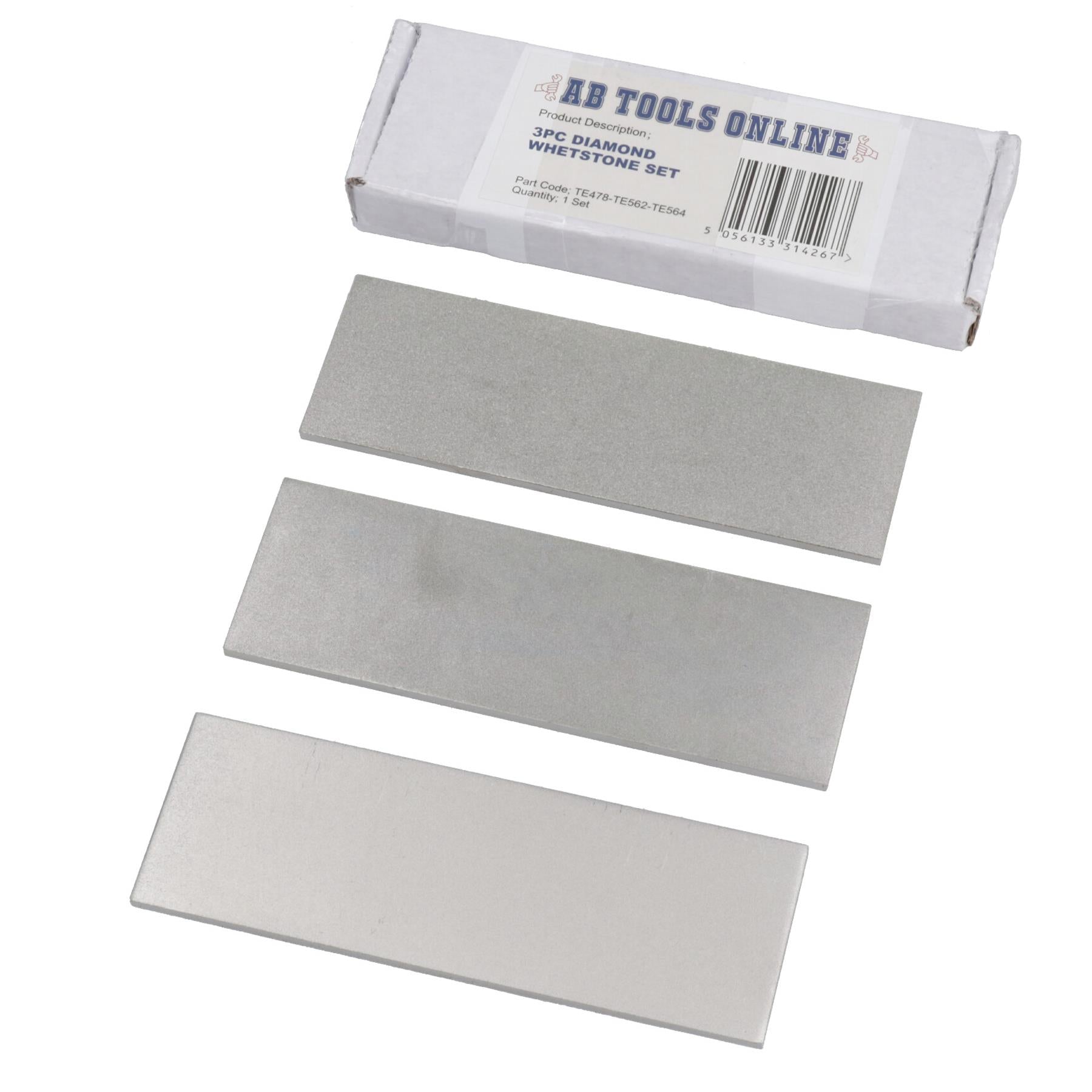 3-teiliger professioneller Diamant-Schleifstein 6" Extra Fein / Fein / Grob