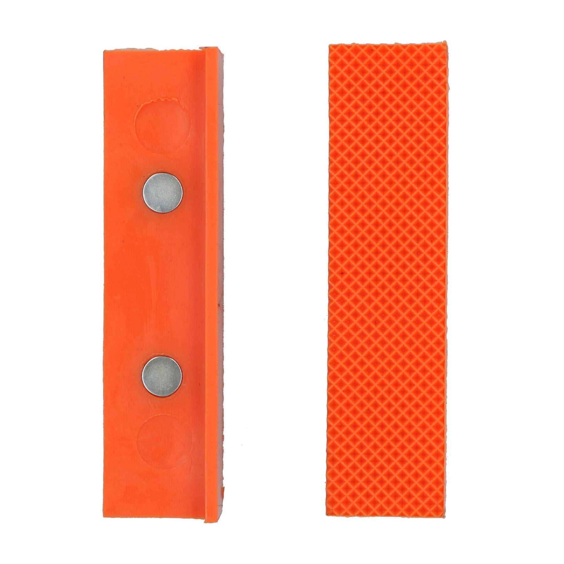 Coussinets de mâchoires magnétiques souples pour étau d'établi non marquants 4” / 100 mm Orange