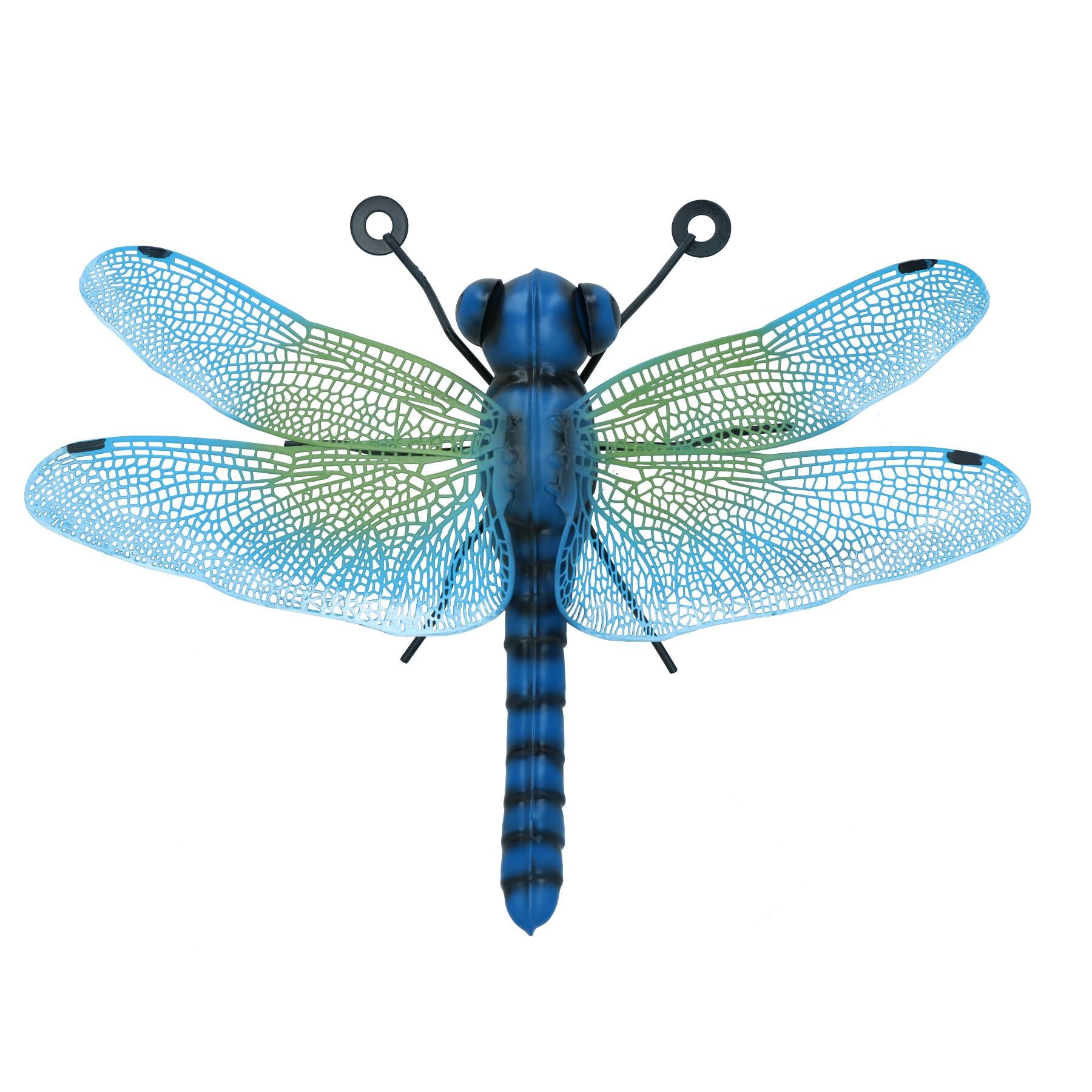 Lot de 3 petites libellules en métal pour décoration murale de jardin ou de maison