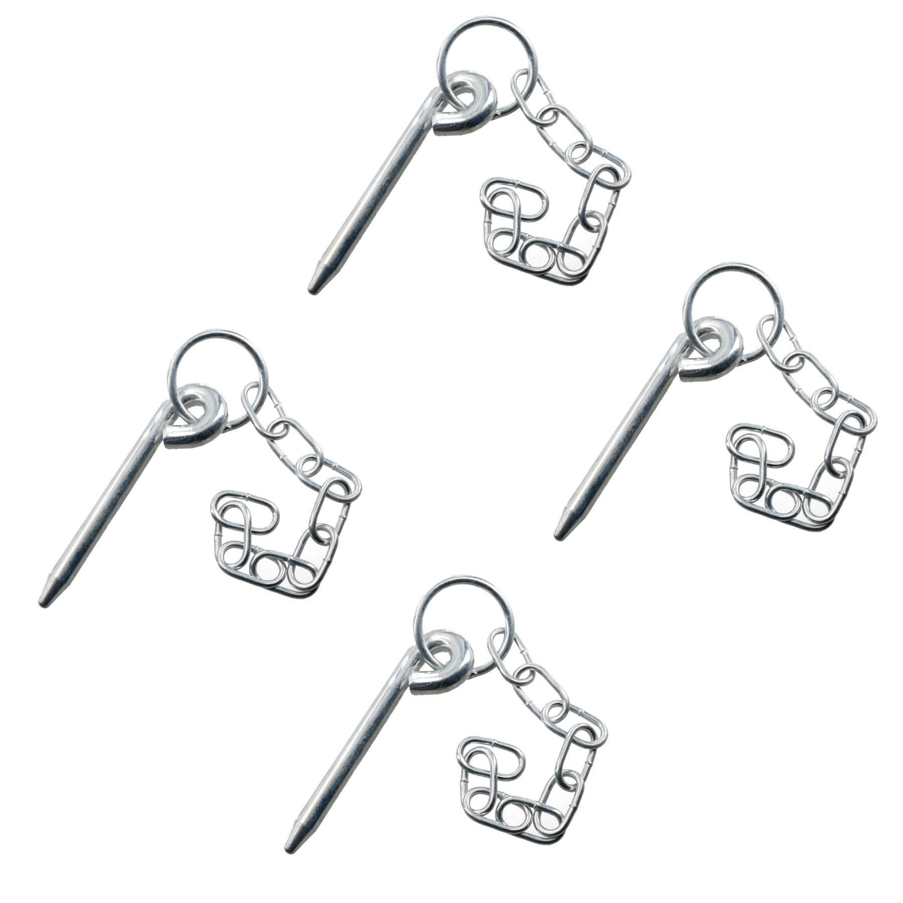 Runder Splintbolzen und Kette, 10 mm x 135 mm, für Anhänger-Kipper-Heckklappe