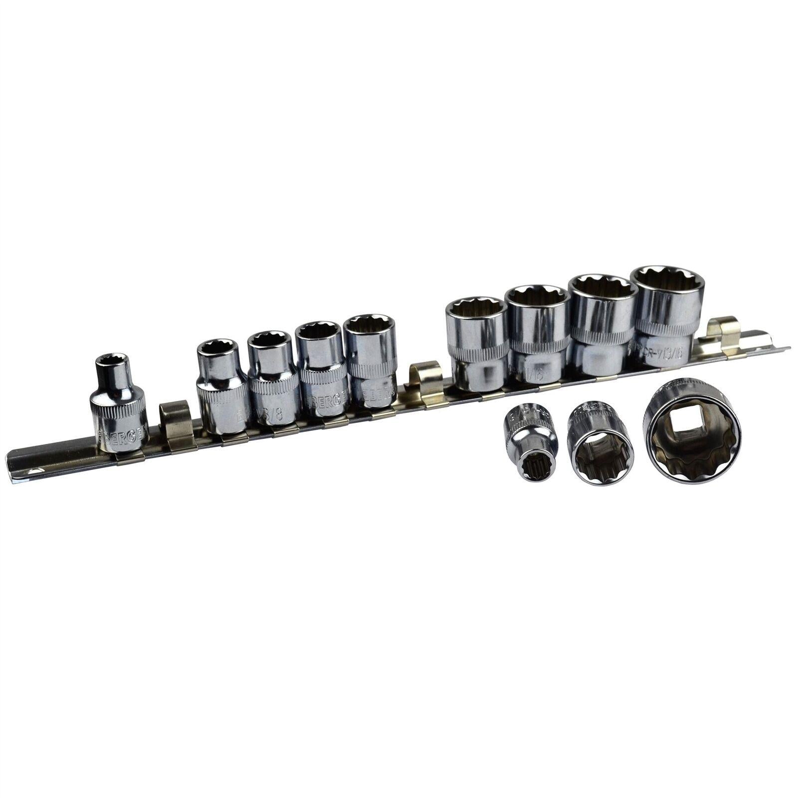 Imperial AF Steckschlüsselsatz SAE Zoll Steckschlüssel Verlängerungen Ratschen 1/4"dr 3/8"dr 1/2"dr Werkzeugtasche