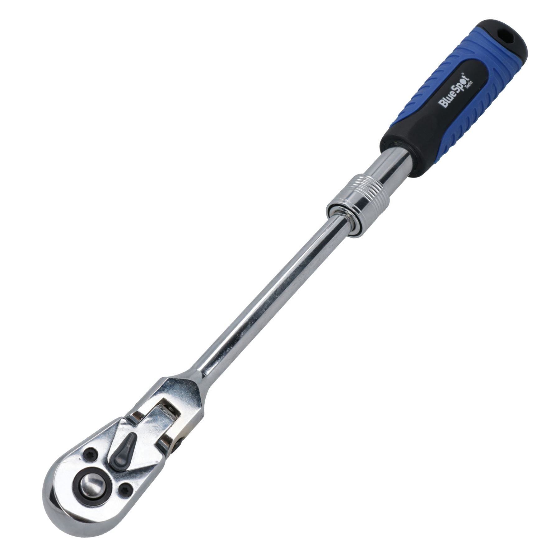 3/8-Zoll-Antrieb, Teleskop-Ratsche mit flexiblem Kopf, 72 Zähne, Schnellspanner, 250 – 350 mm
