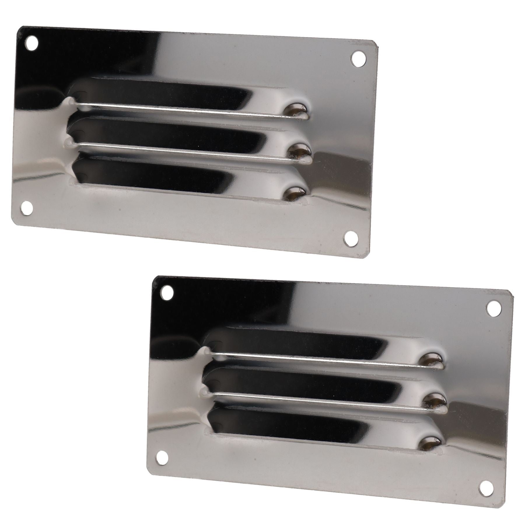 Grille d'aération horizontale de petite taille en acier inoxydable de 127 mm x 66 mm