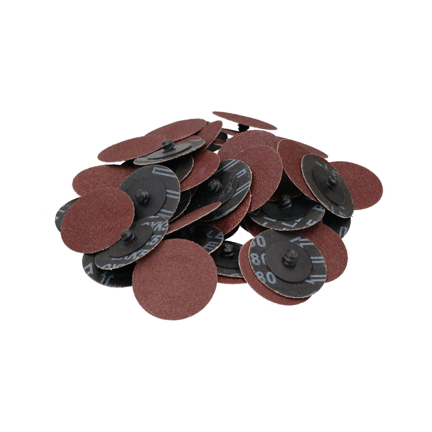 80 Grit 50mm Coarse Quick Change Sanding Discs Rust Removal Deburring 50pc