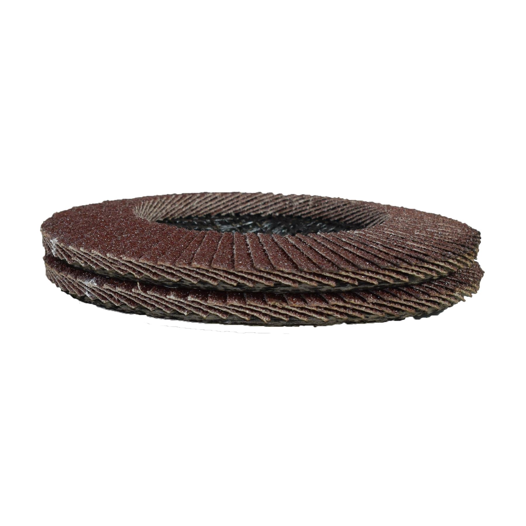 2 x Fächerscheiben mit Körnung 60 zum Schleifen und Entfernen von Rost für 4-1/2 Zoll (115 mm) Schleifgerät