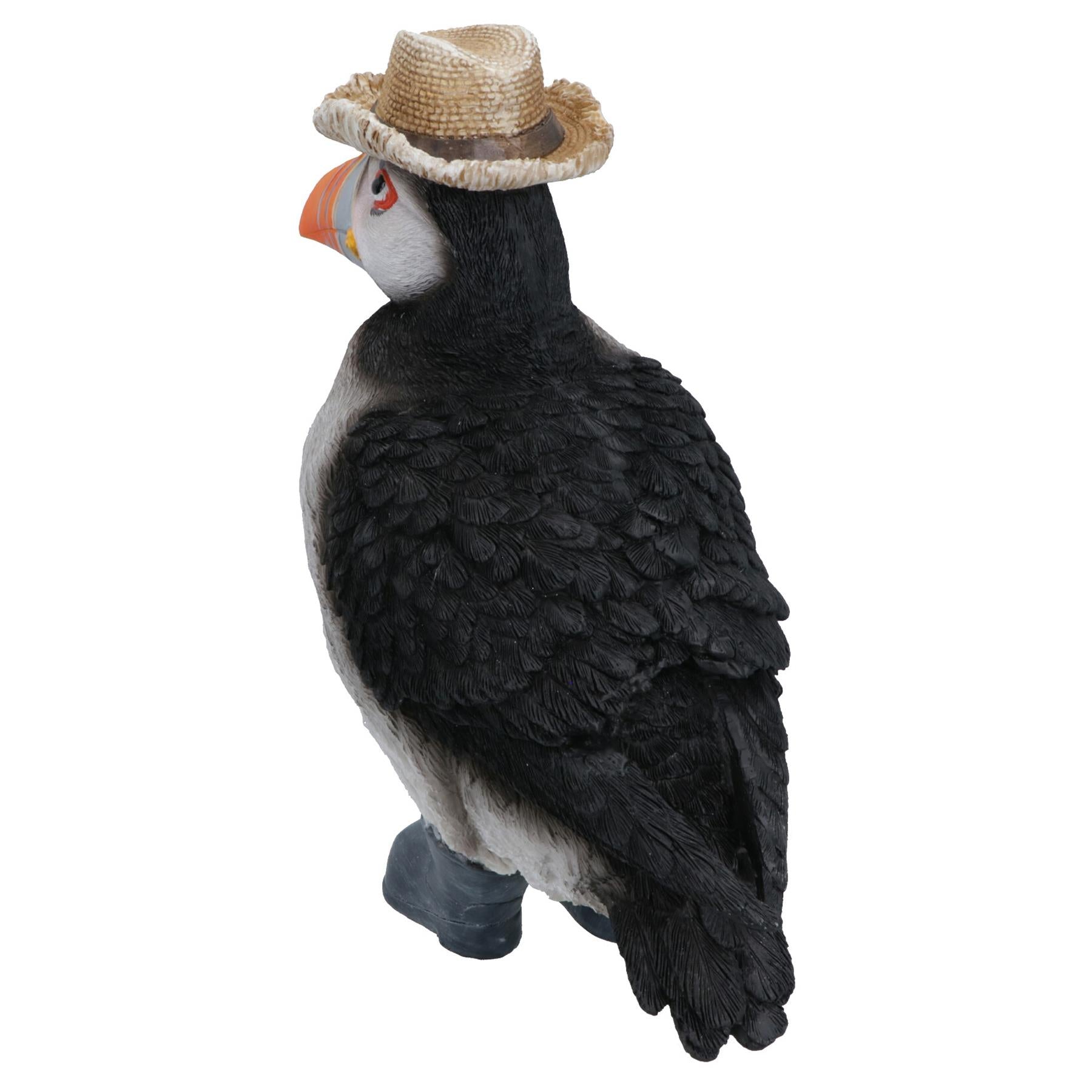 Puffin In Boots Garden Sculpture Ornament Statue Resin Decoration Animal Bird