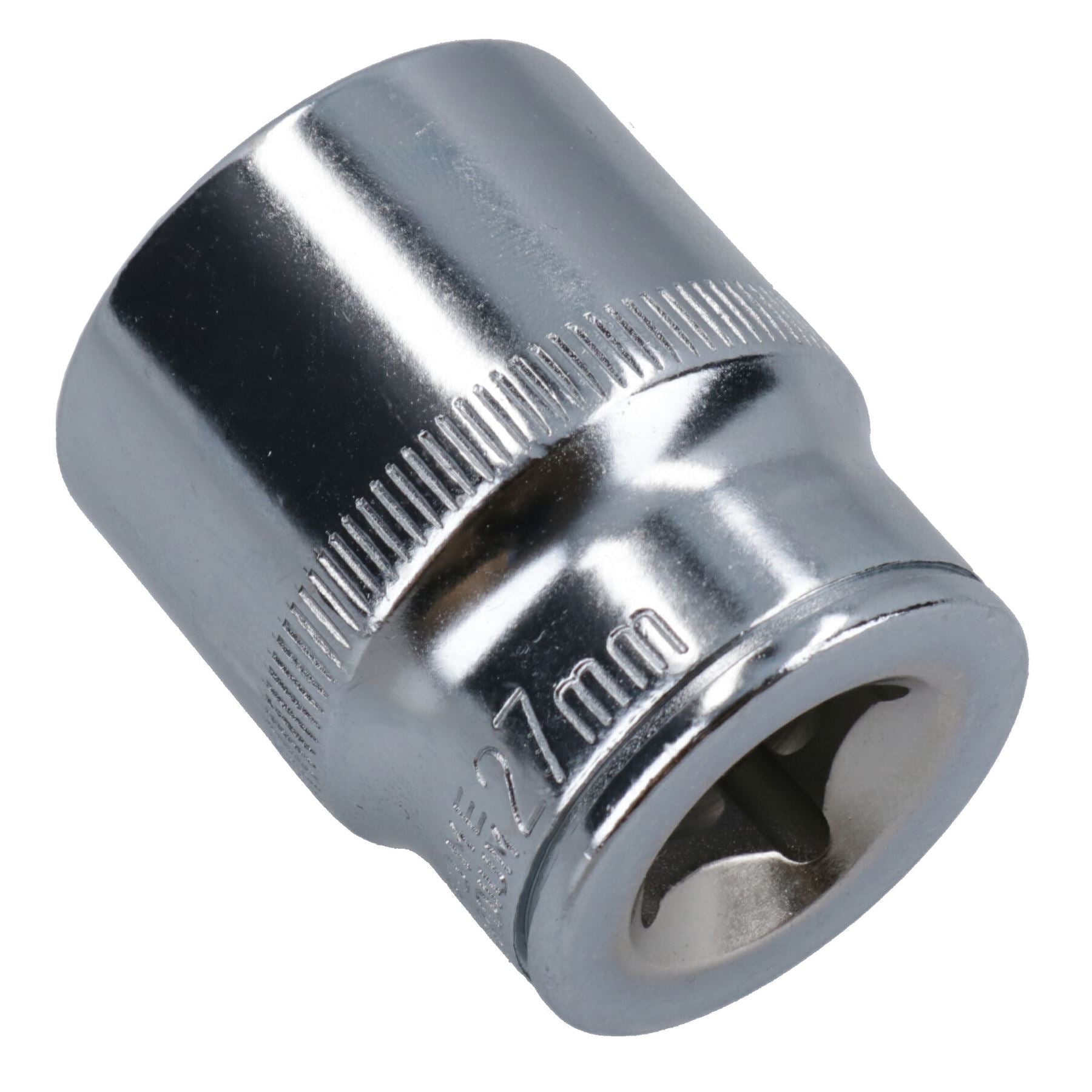 1/2in Drive Shallow Metric MM Socket 12 Sided Bi-Hex with Knurled Ring