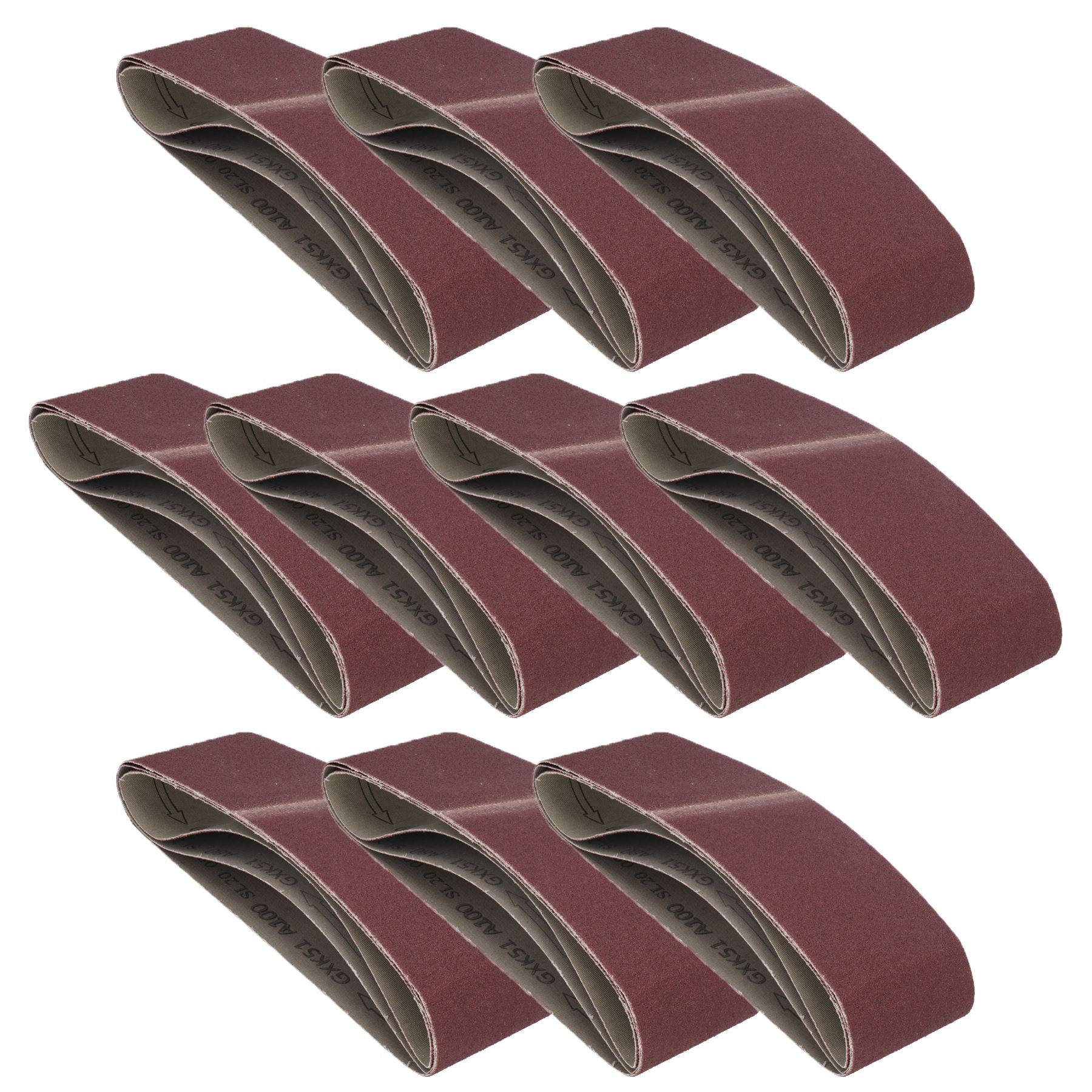 Bandes abrasives à grains mixtes 533 mm x 75 mm pour ponceuse à lime électrique
