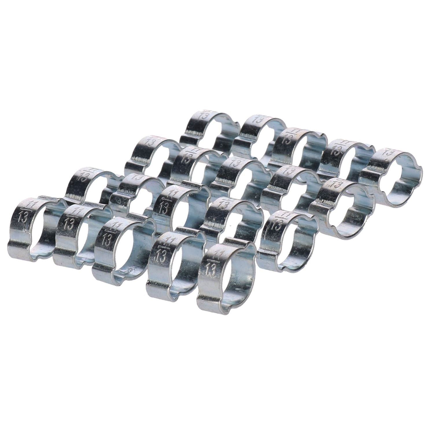Paquets de colliers de serrage à double oreille pour tubes de 5 à 27 mm