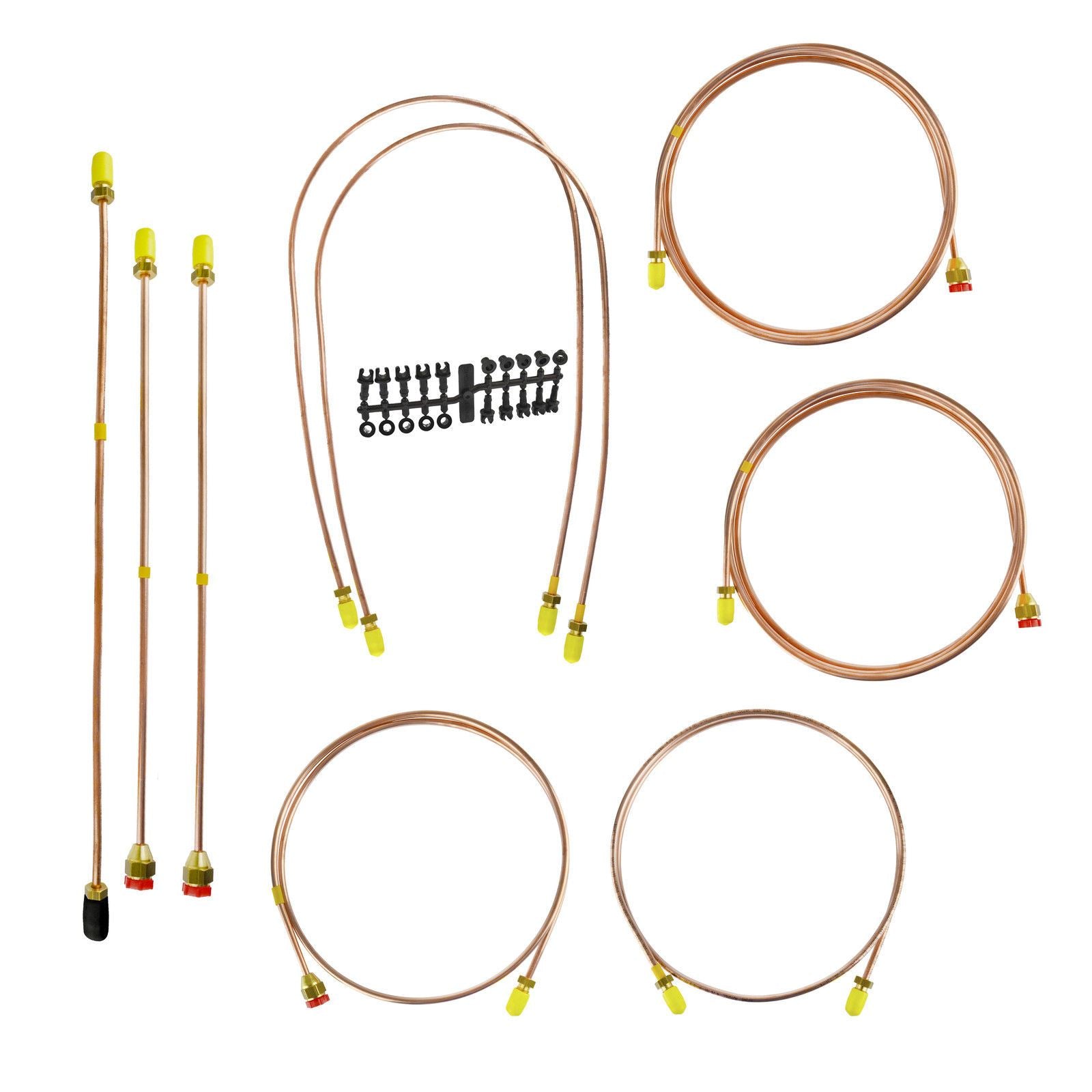 Full Copper Brass & Brake Line Fitting Set to fit Land Rover Defender 90 1991-1998