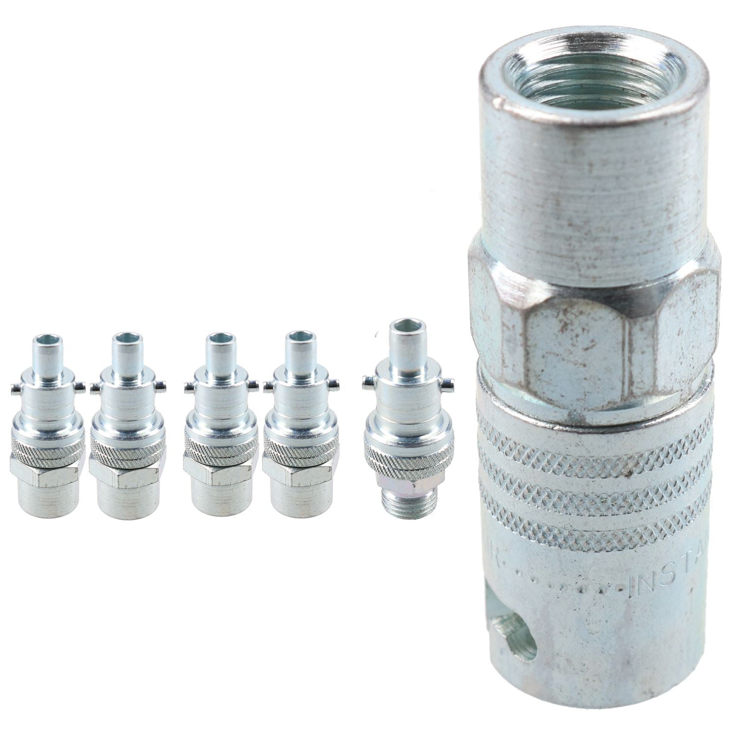 Kit de raccords pneumatiques mâles à filetage femelle 1/4" BSP et corps pivotant pour coupleur pneumatique instantané PCL