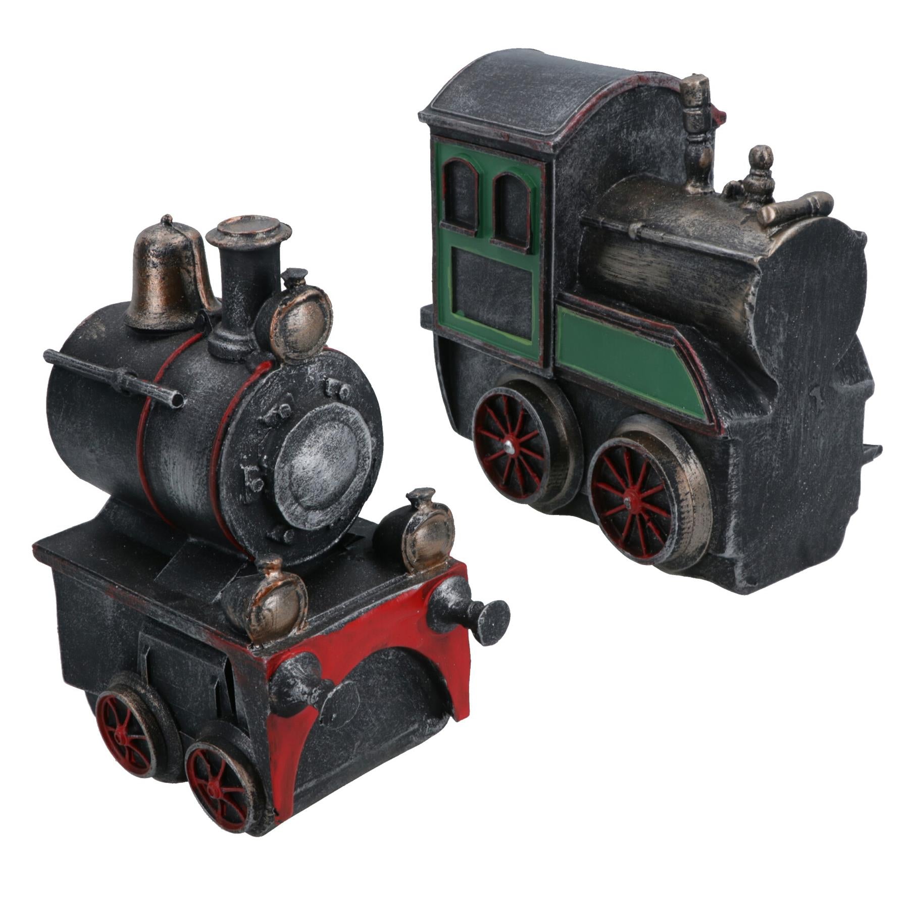 Train Bookends Ornament Cast Iron Book Ends Stand Holder Railway Locomotive