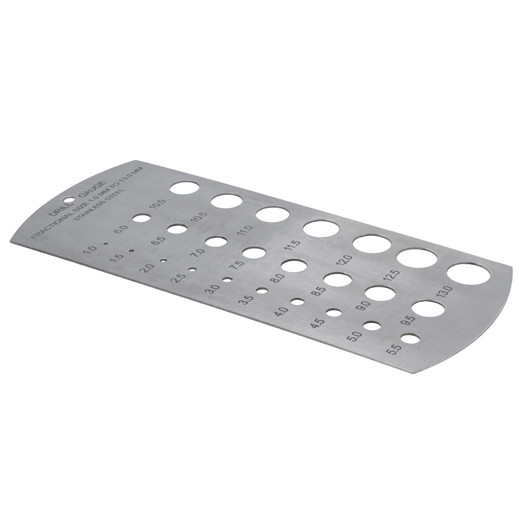 Jauge de taille de foret fractionnaire métrique et impériale de 1 à 13 mm et de 1/16 à 1/2"