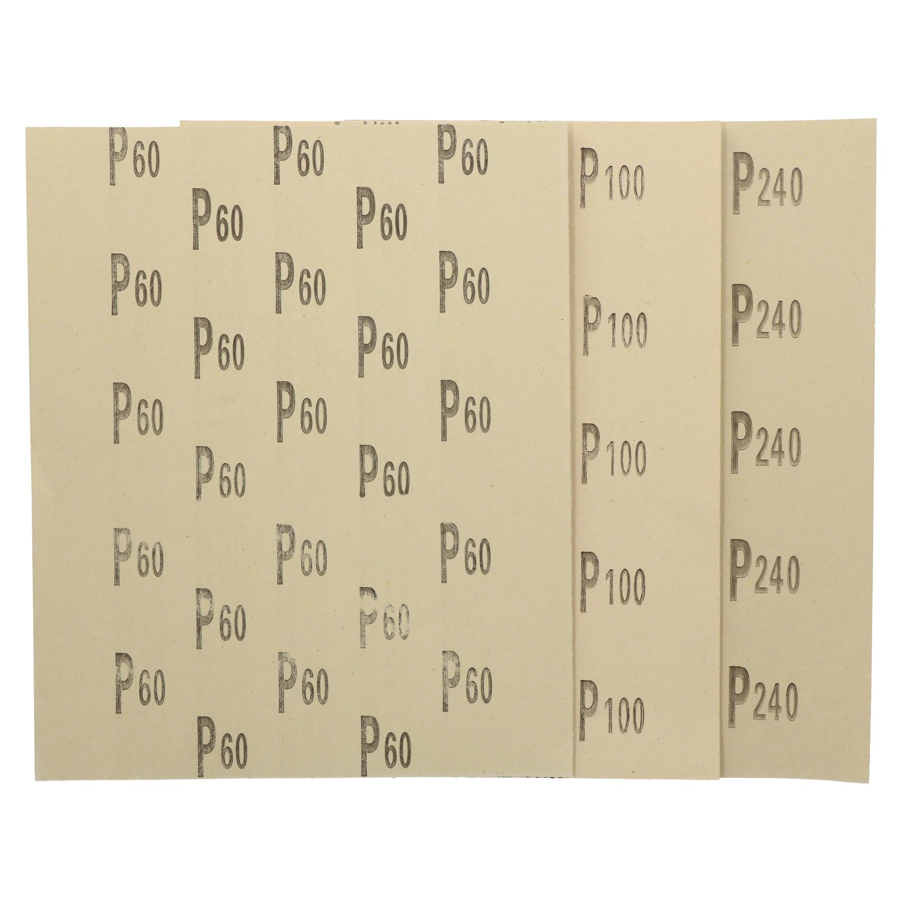 10pc Assorted Sandpaper Sanding Sheets For Metal Wood Plastic Mixed Grit Pack