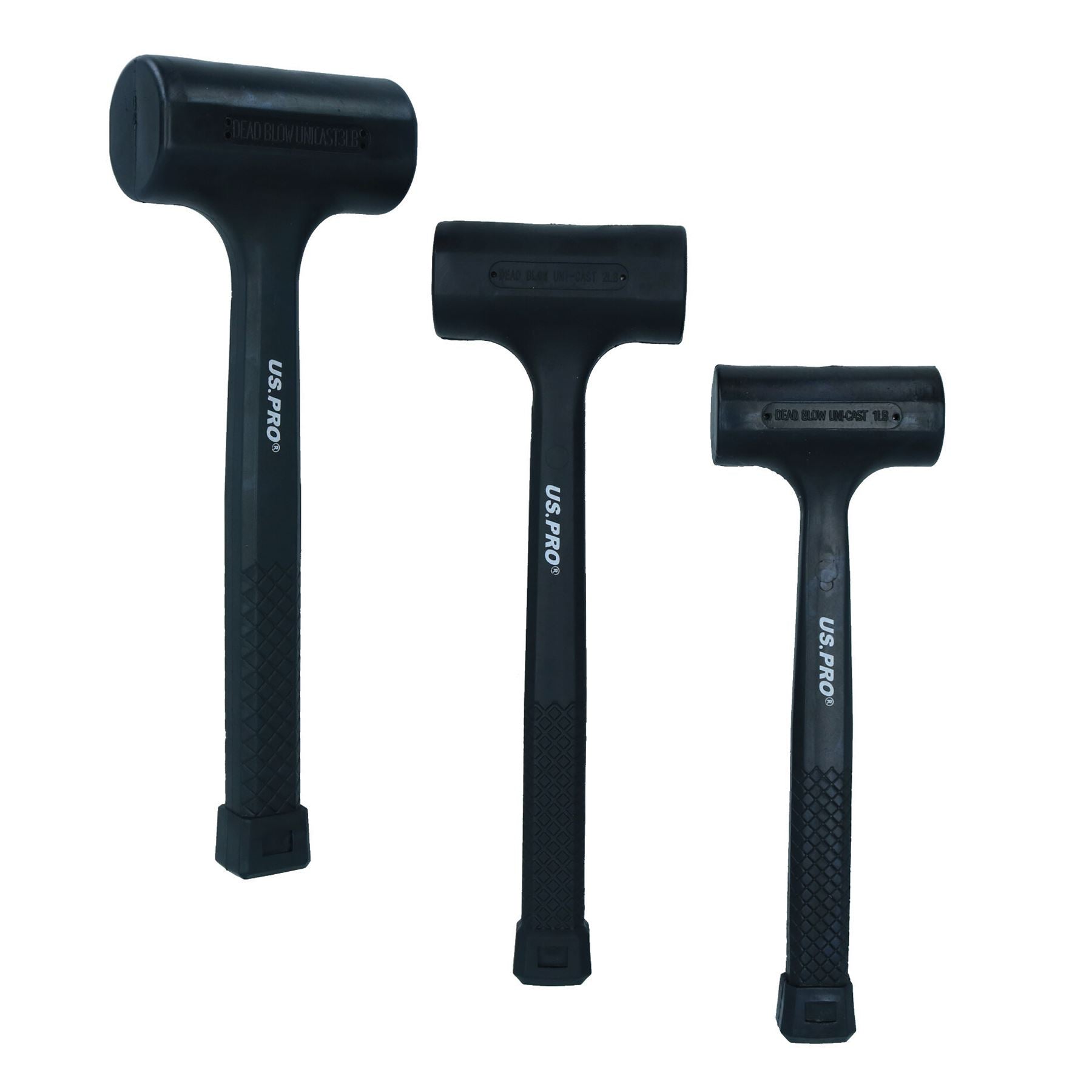 Dead Blow Hammer Set Mallet Shot Loaded Head Impact Recoil 1lb 2lb 3lb