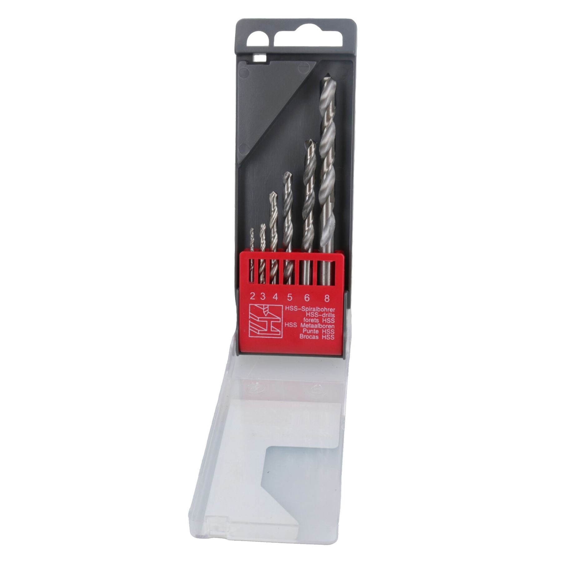 6-teiliges HSS-G-Bohrer-Set mit metrischen Schlitzbohrern für Metall, Kunststoff und Kupfer, 2–8 mm