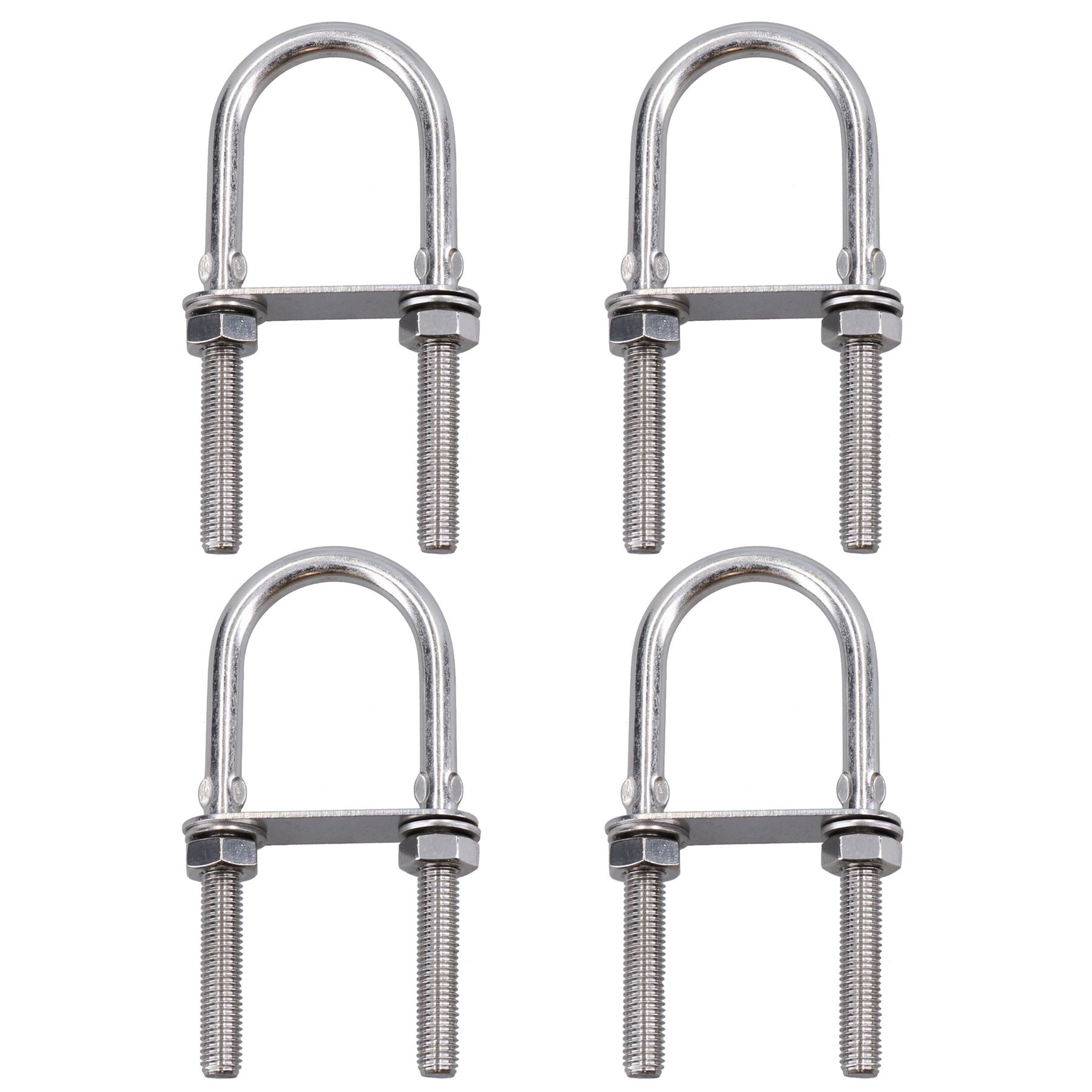 Boulons en U / Boulons en N M10 40 mm x 122 mm en acier inoxydable de qualité marine pour remorque de bateau