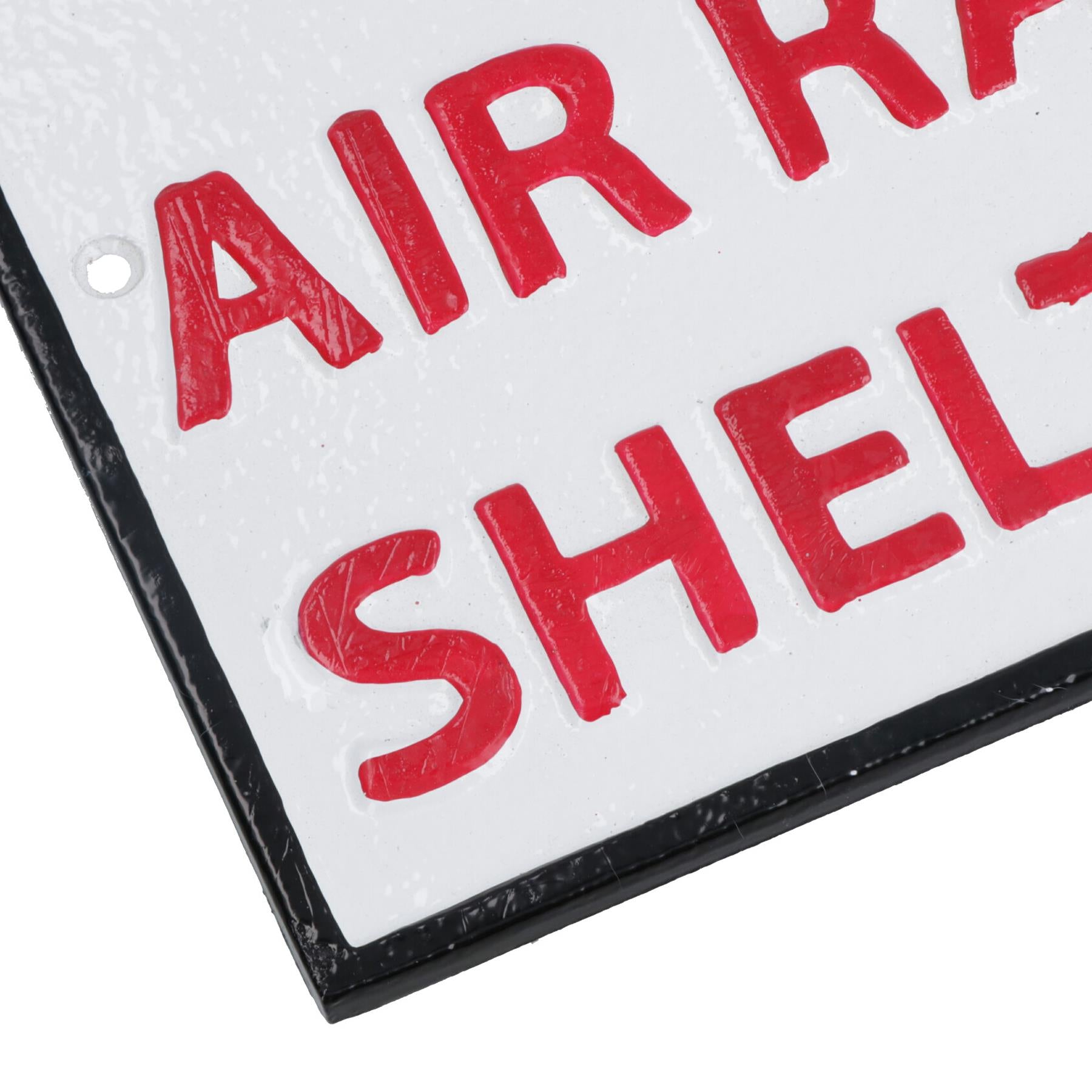 Air Raid Shelter Cast Iron Sign Plaque Door Wall House Fence Gate Garden Yard