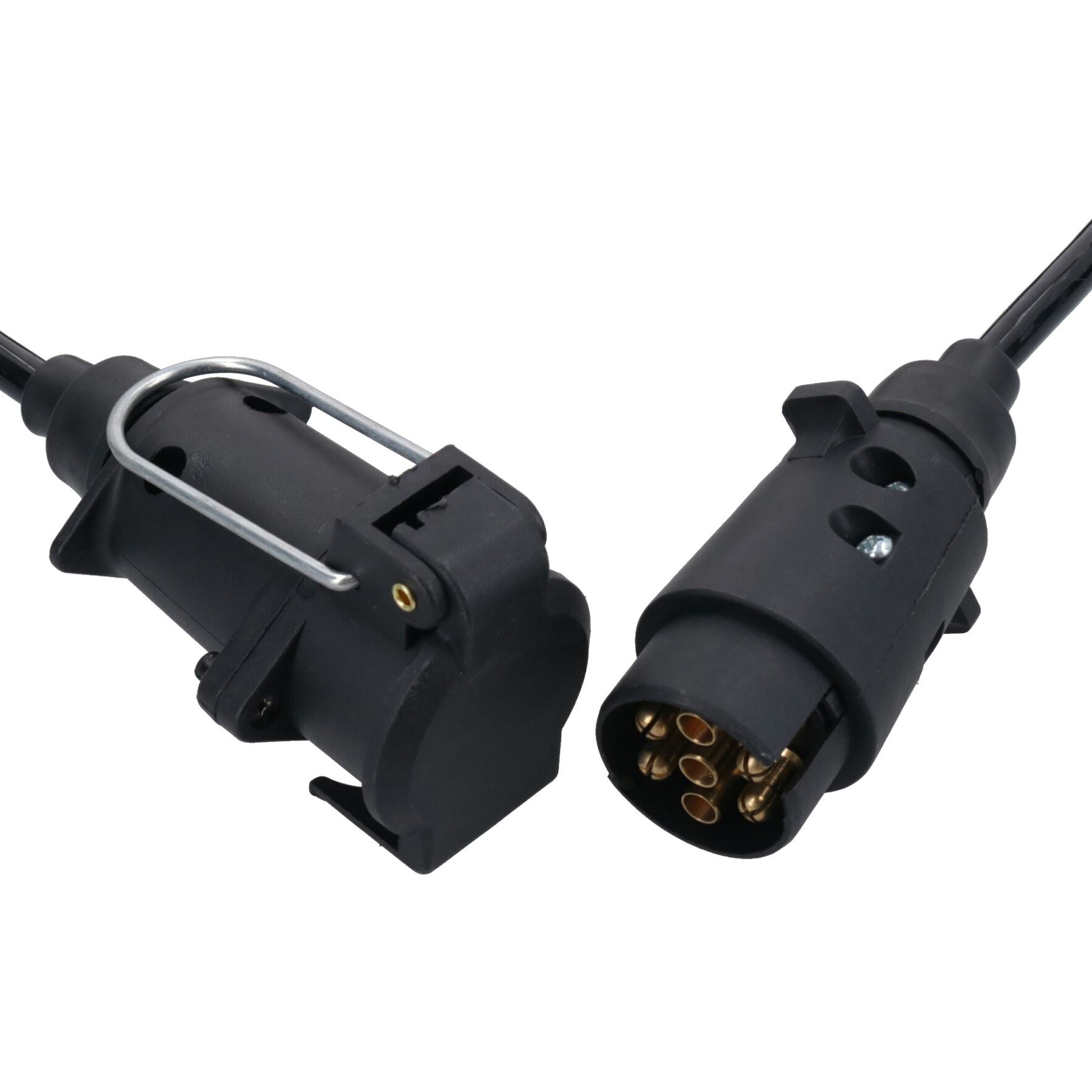 Câble d'extension électrique pour caravane et remorque, fiche mâle vers femelle à 7 broches/prise de 4,5 m