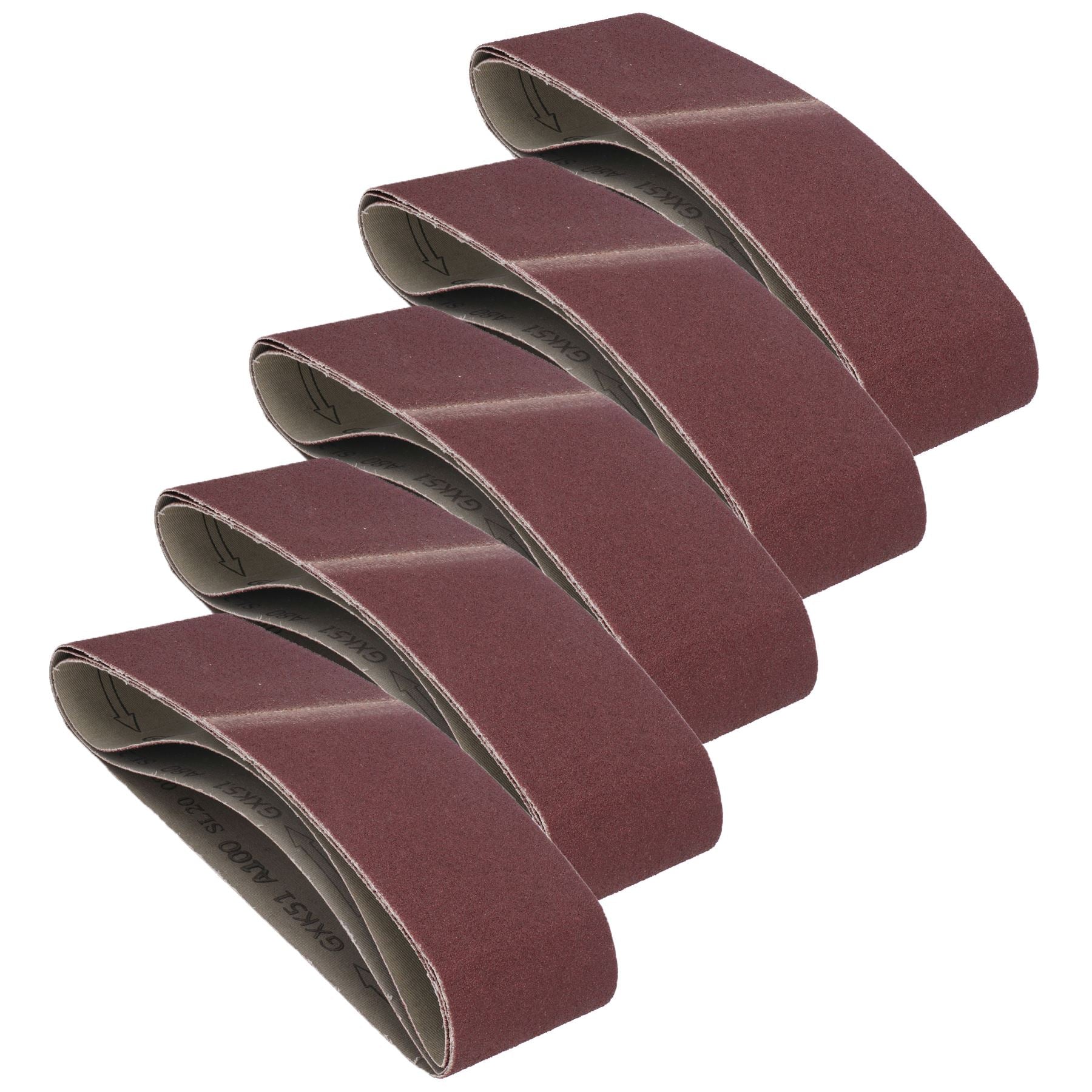 Bandes abrasives à grains mixtes 533 mm x 75 mm pour ponceuse à lime électrique