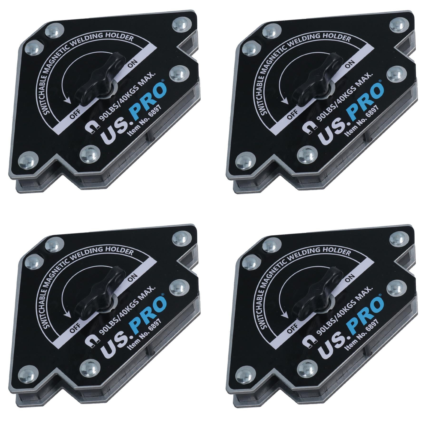 Support de soudage magnétique commutable marche/arrêt de 90 lb, support à 3 angles