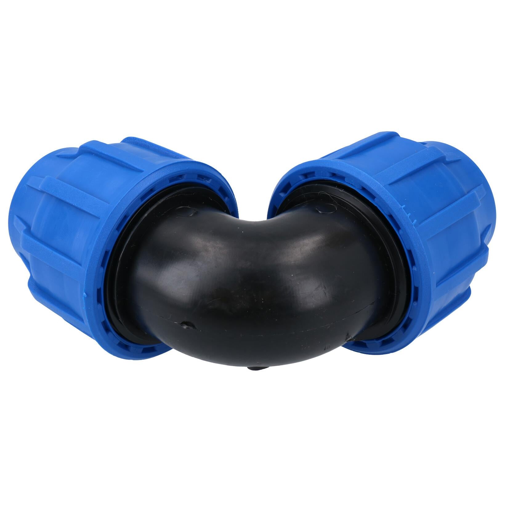 32 x 32 mm MDPE-Winkelstück, 90 Grad, Kompressionskupplung, Anschlussstück