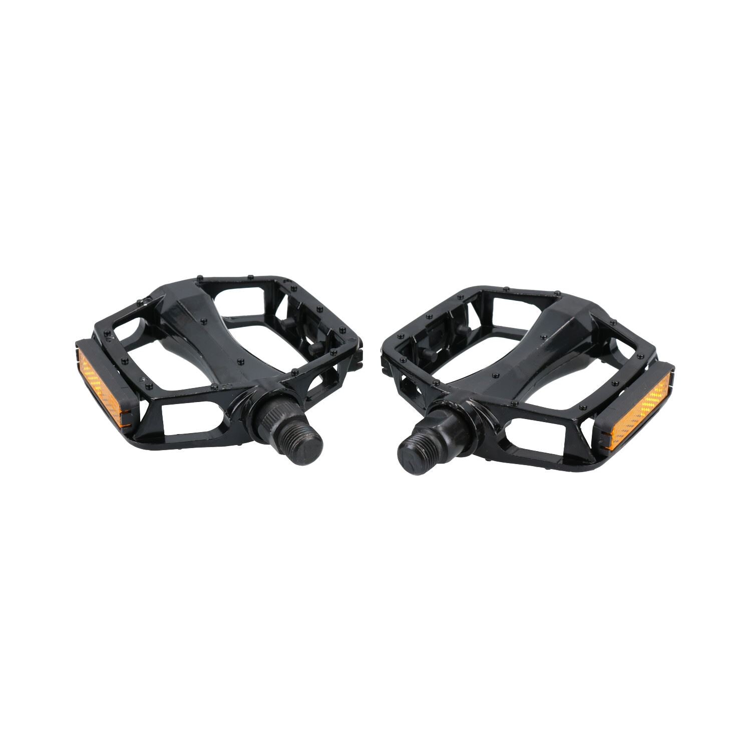 Pédales à plateforme en alliage 9/16" pour vélo de montagne, vélo de route, VTT, réflecteurs ambrés