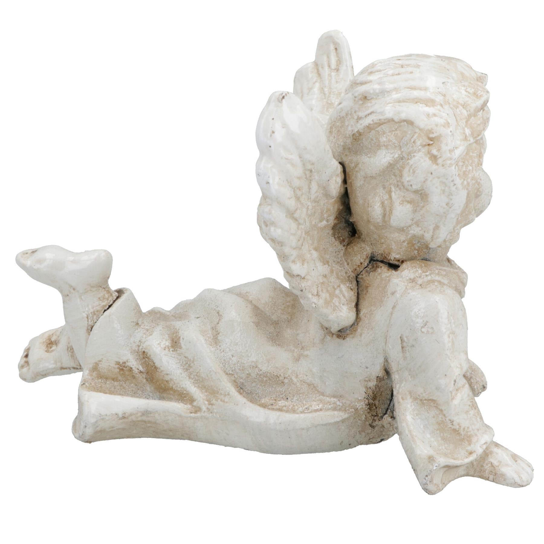 Cherub Angel Cast Iron Statue Figure Trophy Ornament Sculpture Desk Shelf