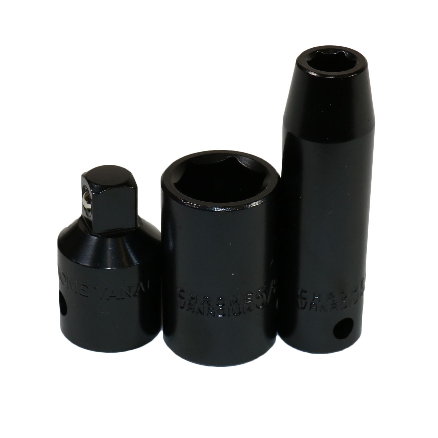 Douilles à chocs métriques MM impériales AF peu profondes et profondes 3/8" 1/2" 6 pans 38 pièces
