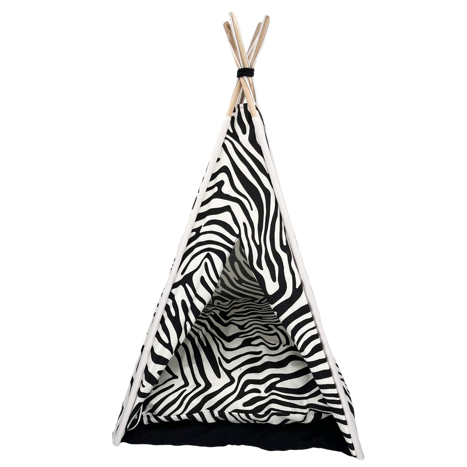 Zebra-Print Katze Kätzchen kleine Tiere spielen Zelt Tipi faltbare Haus Kissen Matte