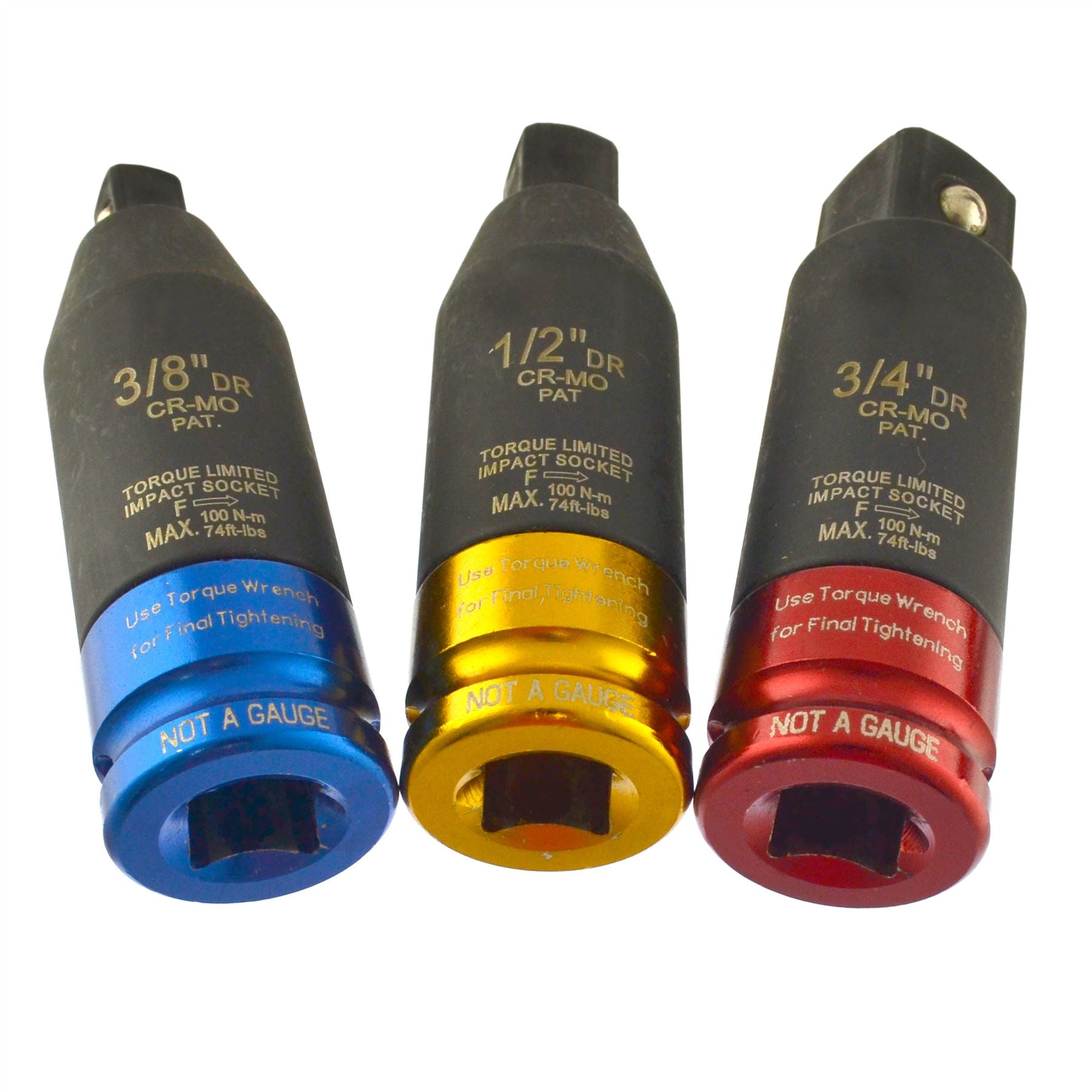 Pre Set Torque Limited Impact Socket Adaptors 3/8" / 1/2" / 3/4" Drive AN045