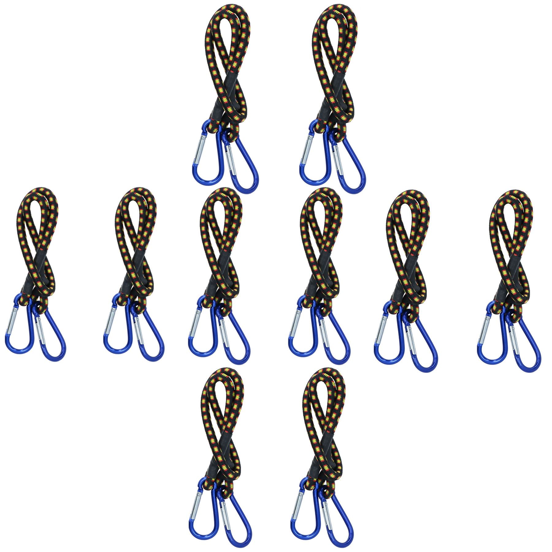 Sangle élastique de 24 po avec mousquetons en aluminium et support de fixation pour attache à crochet