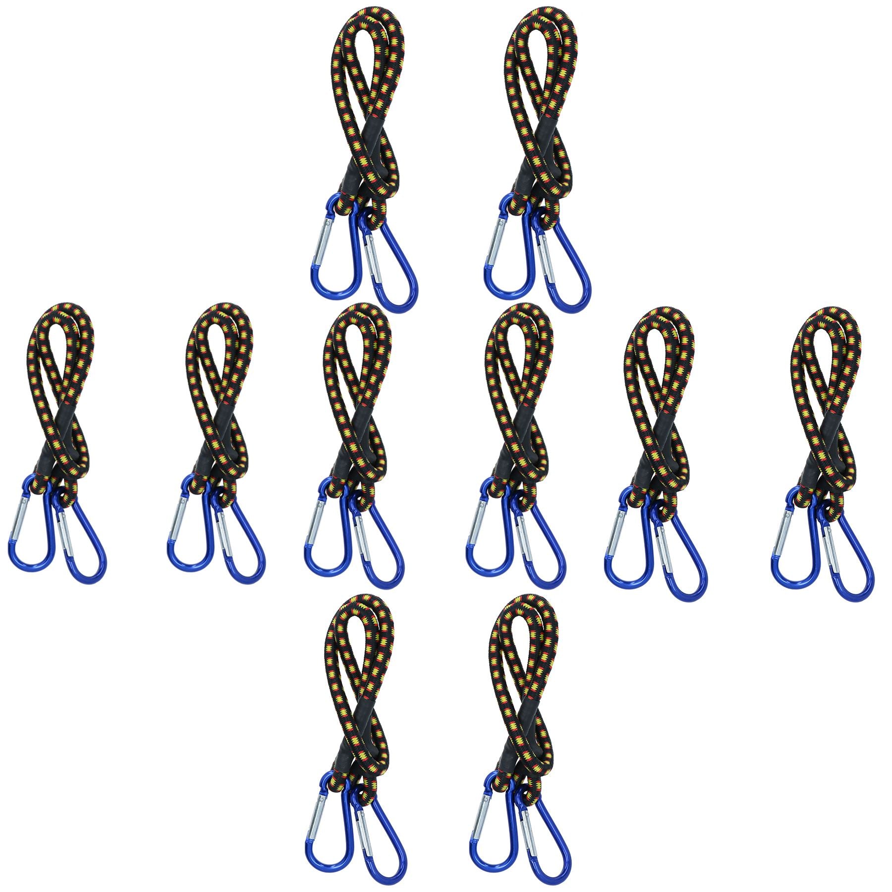 24” Bungee Strap with Aluminium Carabiners Hook Tie Down Fastener Holder