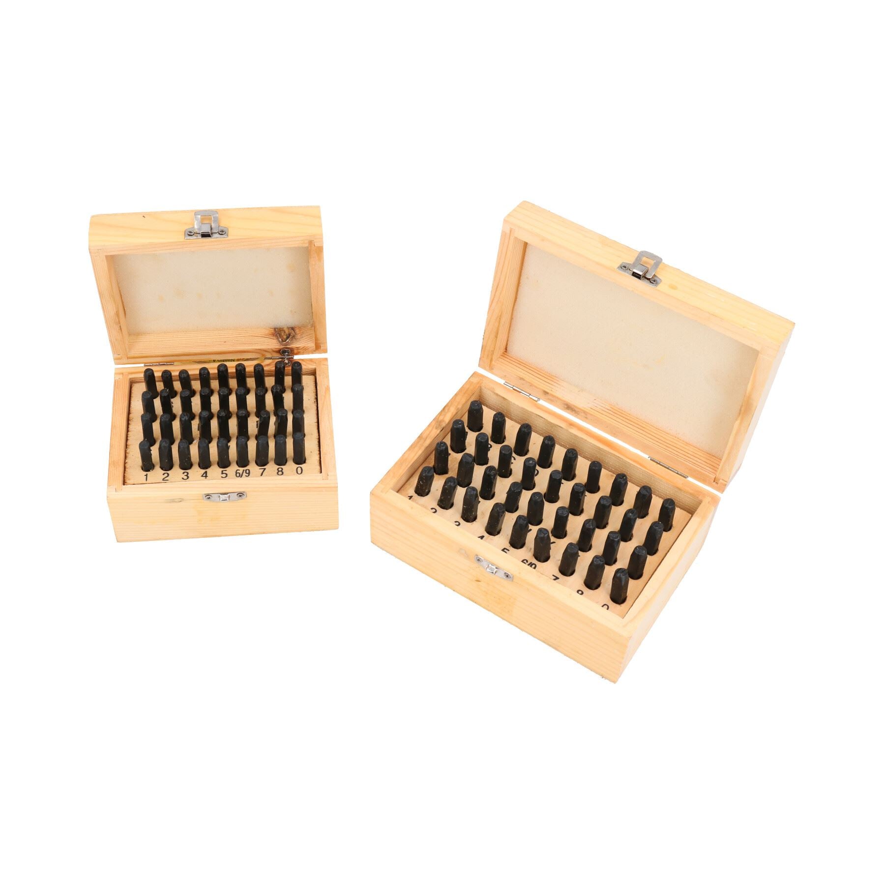 Ensemble de tampons pour lettres et chiffres de 3 mm et 5 mm, tampons perforateurs en métal TE102_TE132