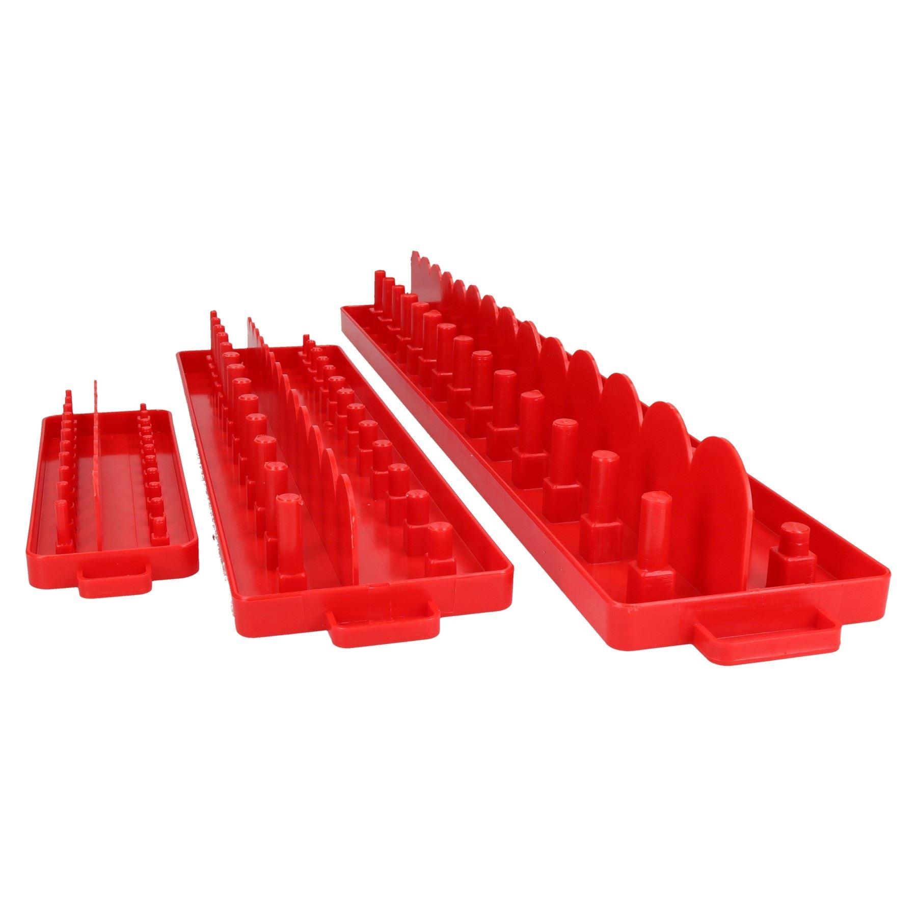 Imperial AF SAE or Metric ABS Plastic Socket Rail Tray Holders 1/4" 3/8" and 1/2" Dr