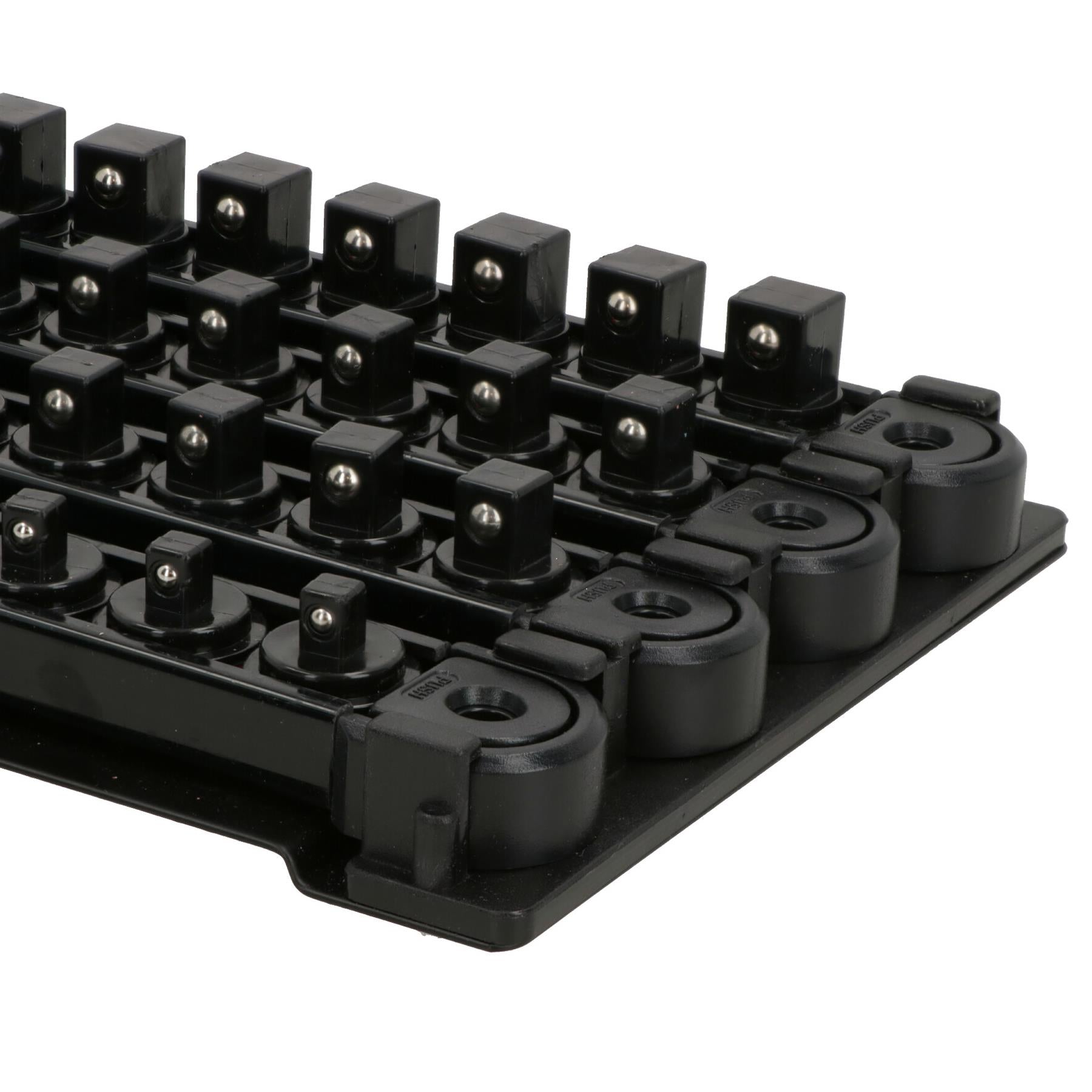 Socket Storage Holder Tray with Rotating Clips + Removable Rails Mixed Drive
