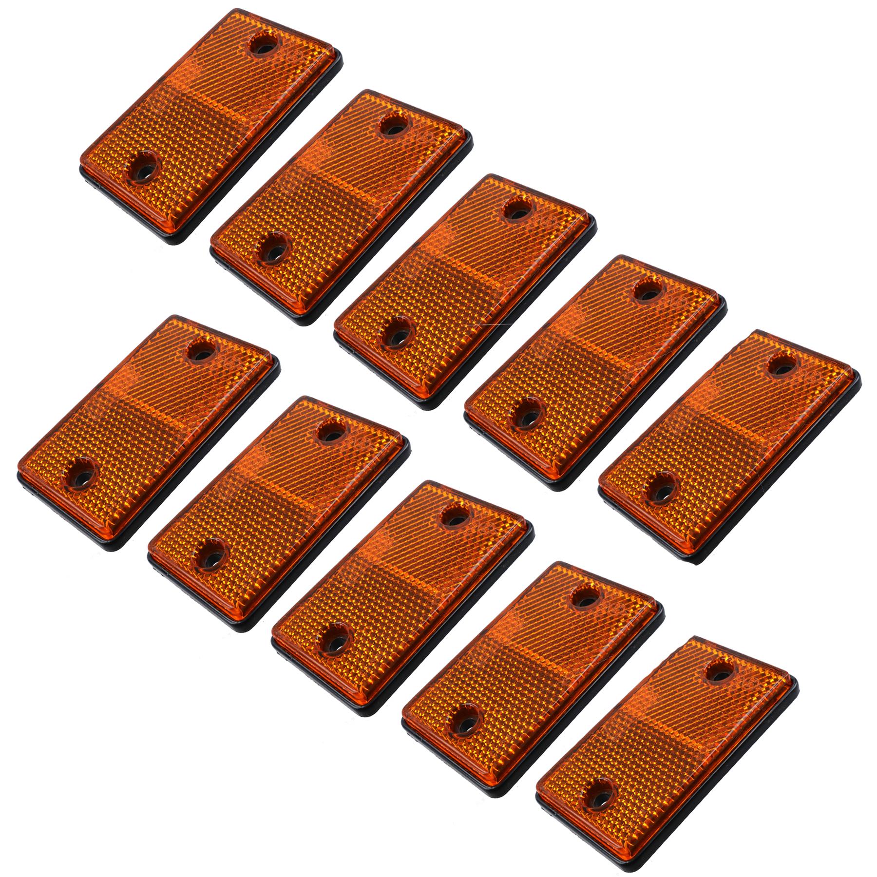 Réflecteurs rectangulaires orange ambrés pour remorques de poteaux de clôture de portail d'allée