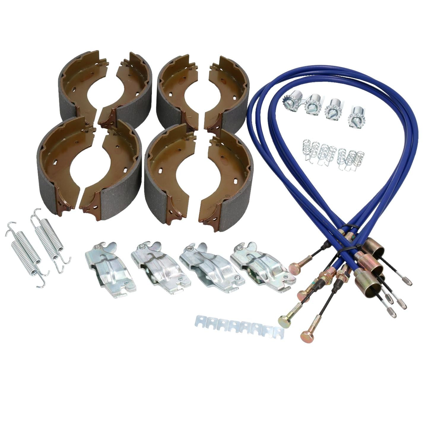 Bremsbacken- und Kabelsatz für Indespension-Baumaschinenanhänger PL35106 PL35126 3500 kg