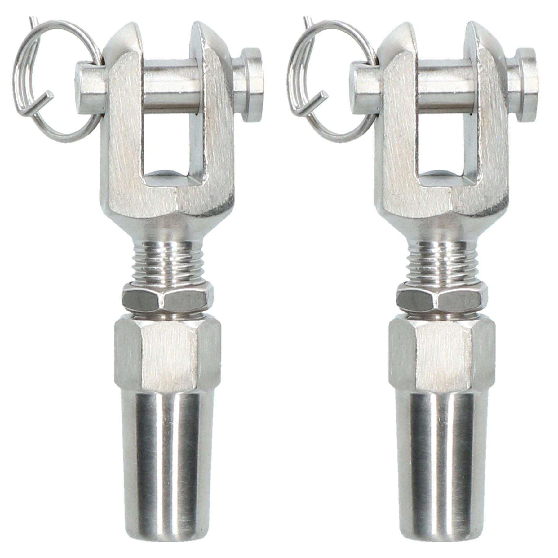 Raccord de câble métallique DIY Raccord d'extrémité de gréement sans emmanchement en acier inoxydable 316
