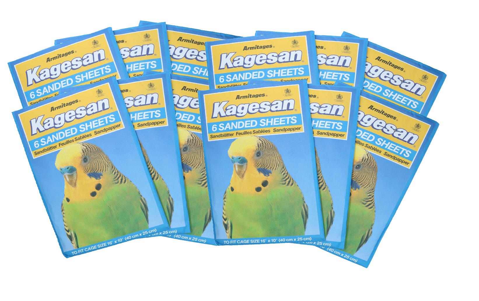 72 Sanded Sheets Sandpaper Cage Lining Budgies Caged Birds 25x40cm