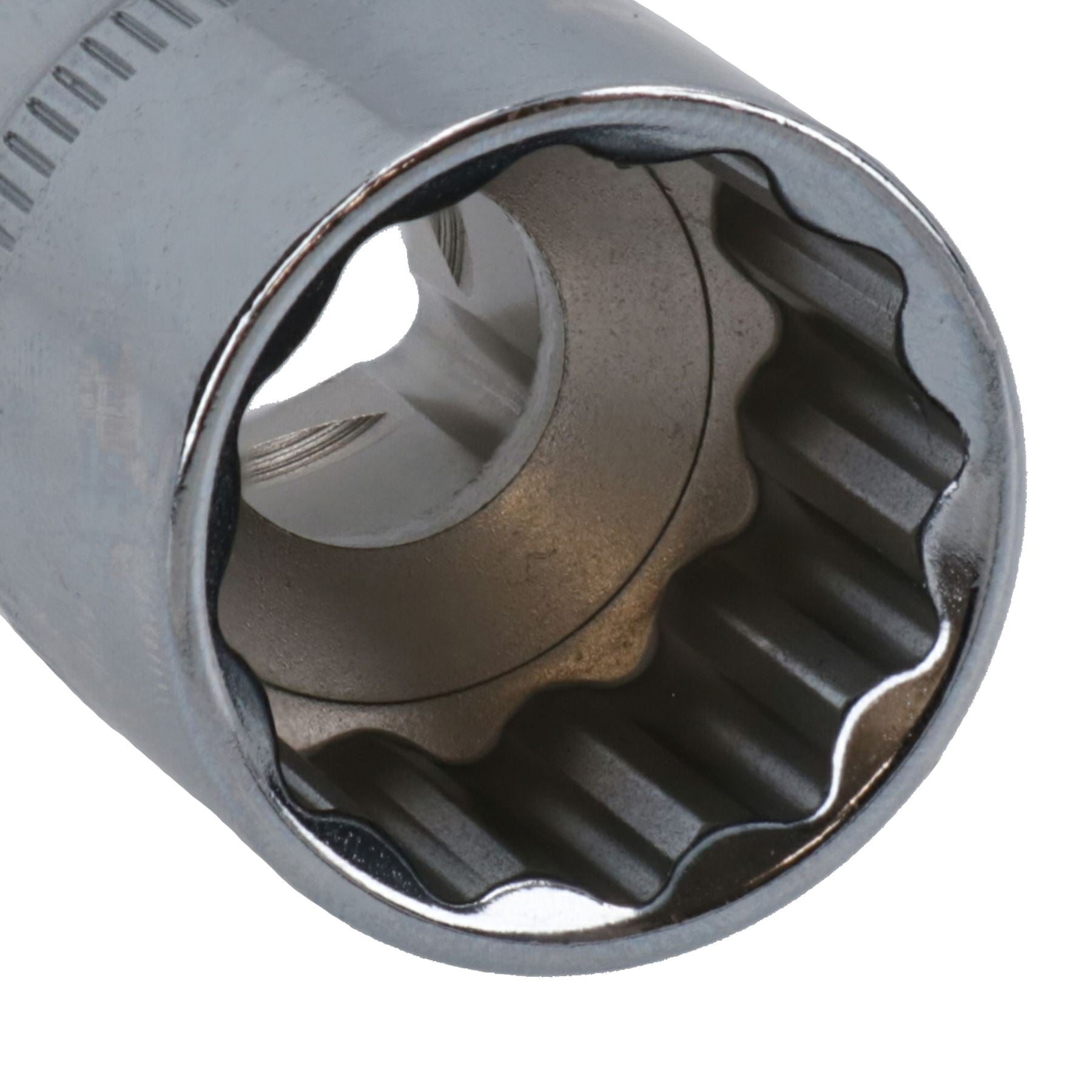 1/2in Drive Shallow Metric MM Socket 12 Sided Bi-Hex with Knurled Ring