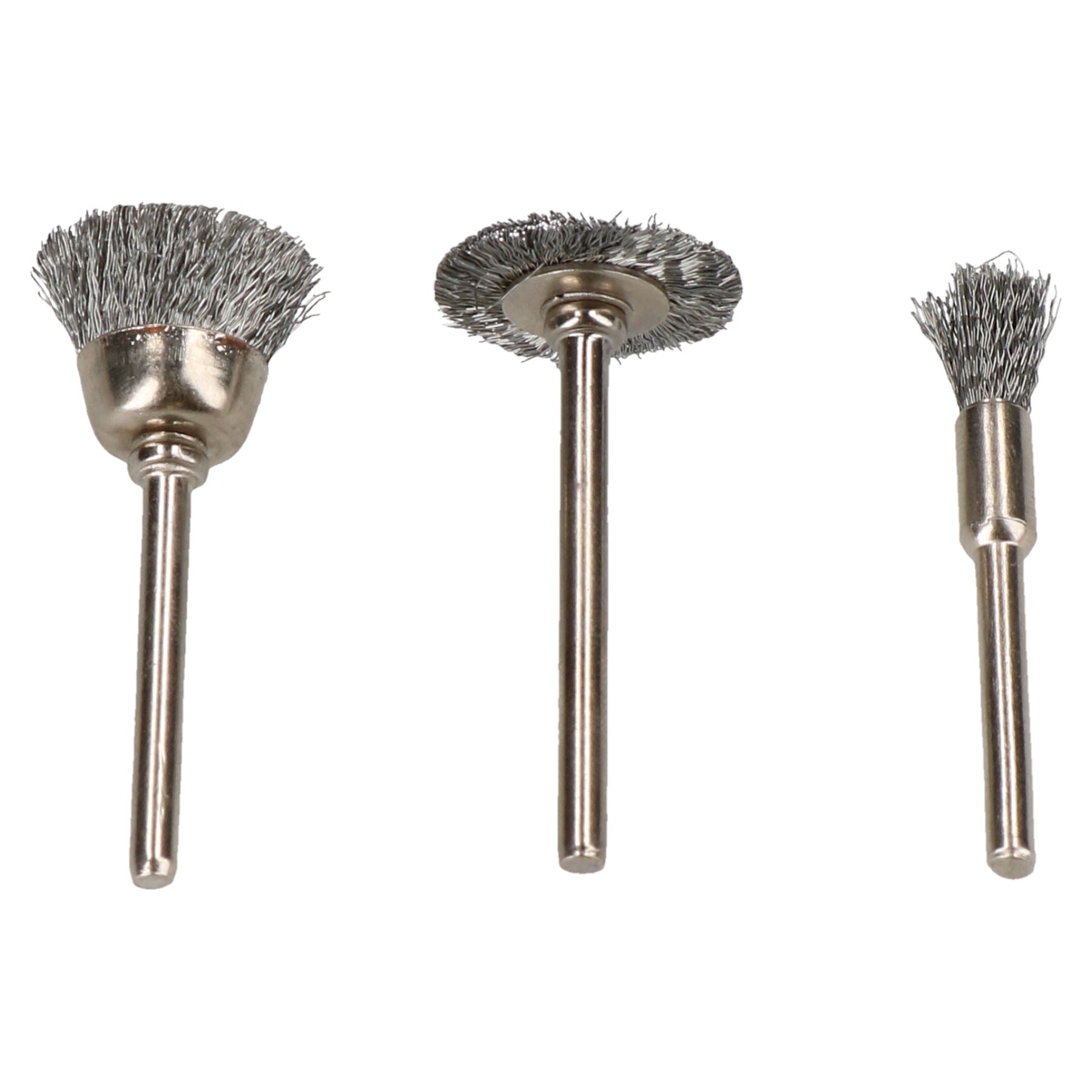 3-teiliges Mini-Rotationsstahlbürsten-Metallreinigungs-Polierset, passend für Dremel