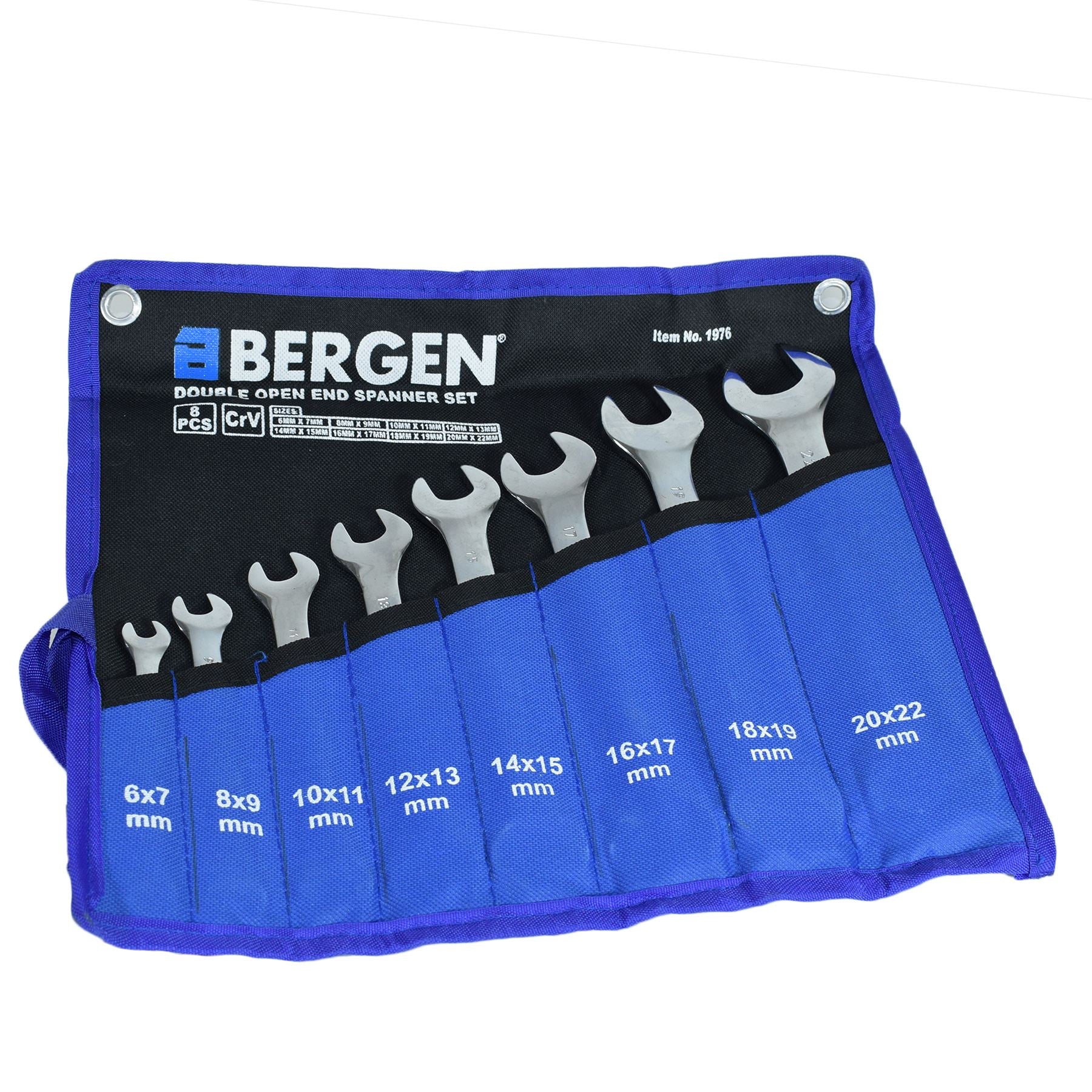 Double Ended Open Metric Spanner Set 6mm - 22mm 8pc 16 Sizes Bergen