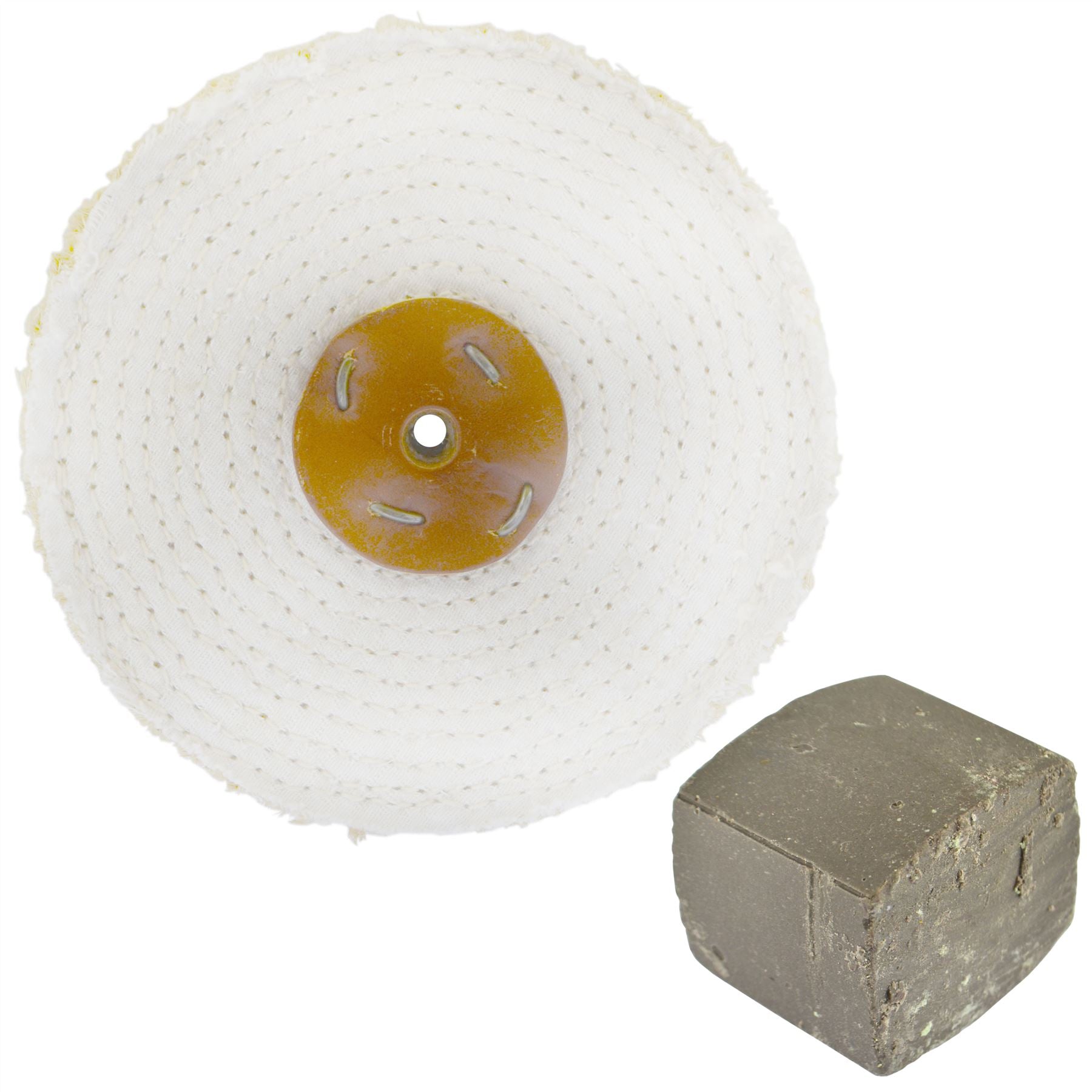 Grober Sisal-Poliermopp zum schnellen Schneiden, 6 x 1 Zoll, 2 Reihen, mit Compound, 250 g