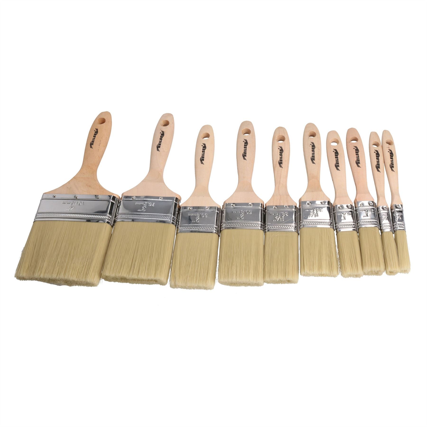 10pc Paint Brush Set Painters and Decorators Decorating Brush 12 – 100mm Width