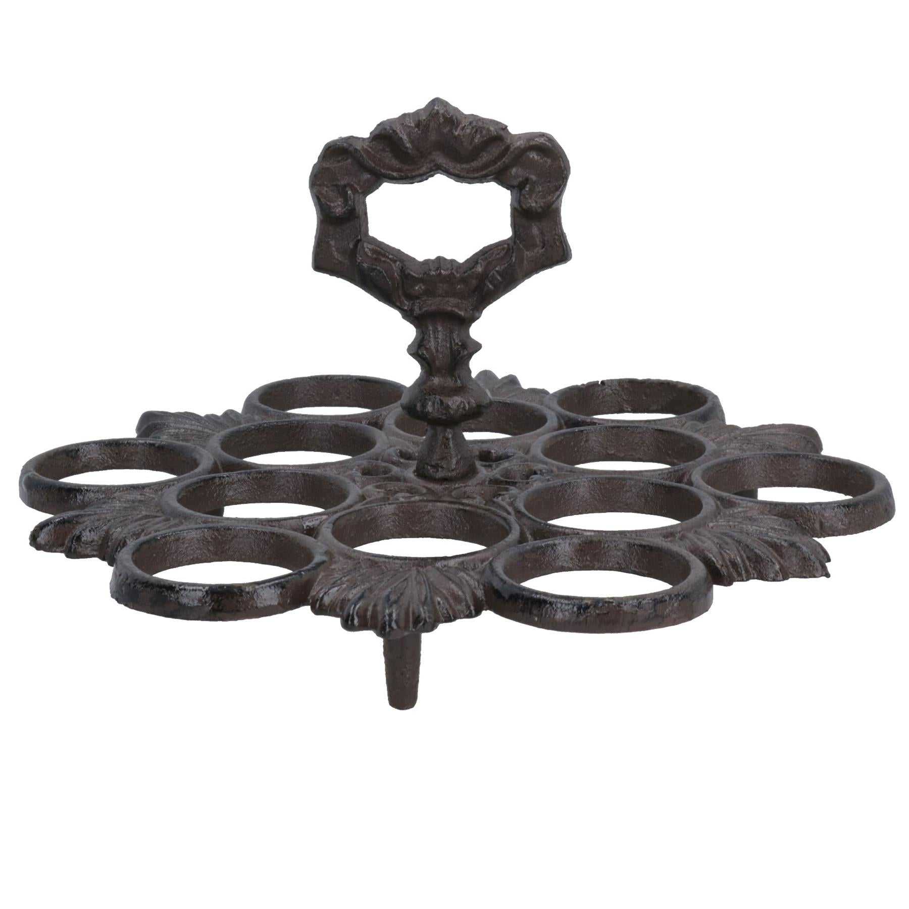 12 Eierhalter Rack Korb Gusseisen Metall Küche Huhn Lagerung Kochgeschirr