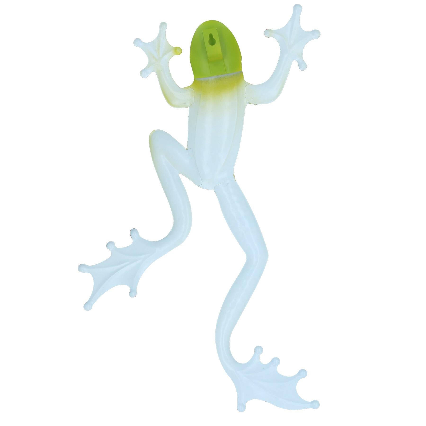 Décoration murale en métal en forme de grenouille verte pour jardin ou maison, cadeau avec crochet de suspension
